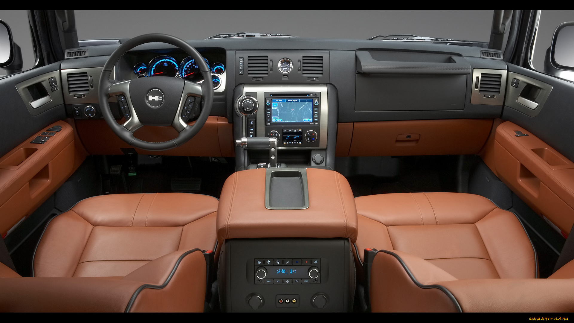 hummer, автомобили, спидометры, торпедо, кожа, руль, кресла