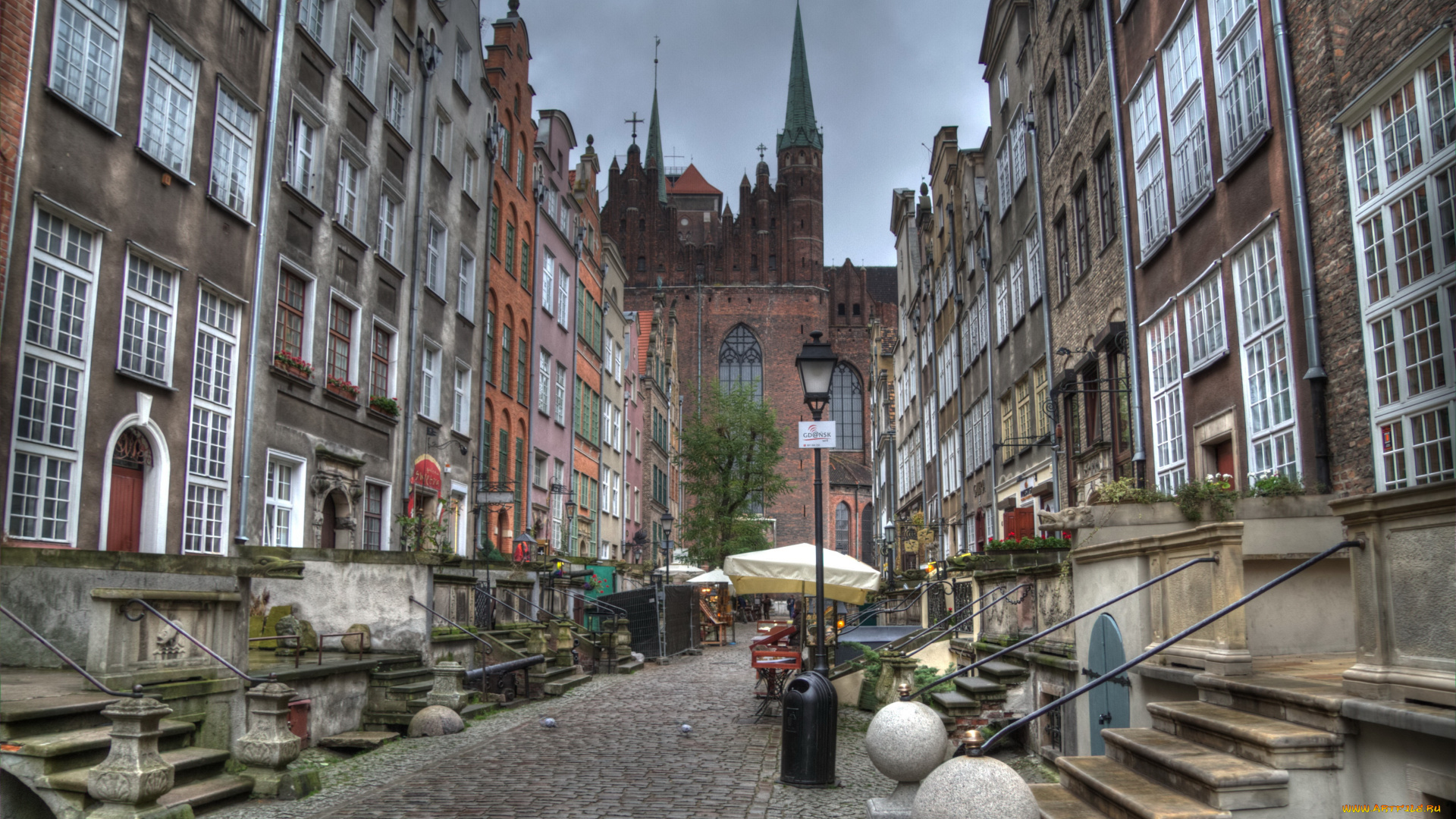 польша, gdansk, города, гданьск, улица, дома