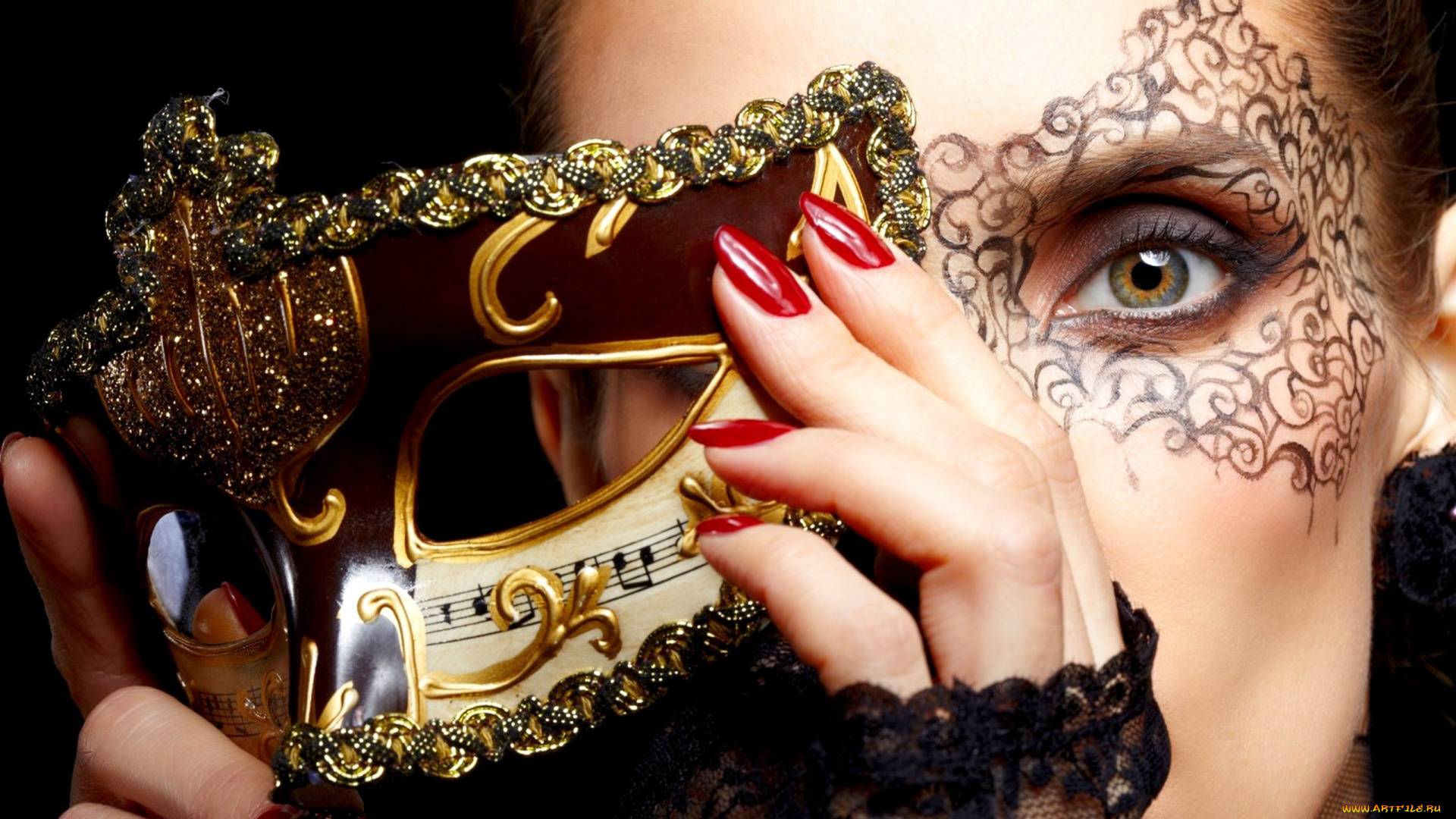 разное, маски, карнавальные, костюмы, маска, маникюр, макияж