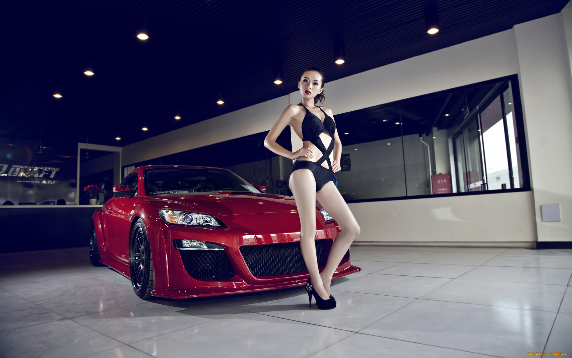 автомобили, авто, девушками, азиатка, девушка, mazda, rx-8