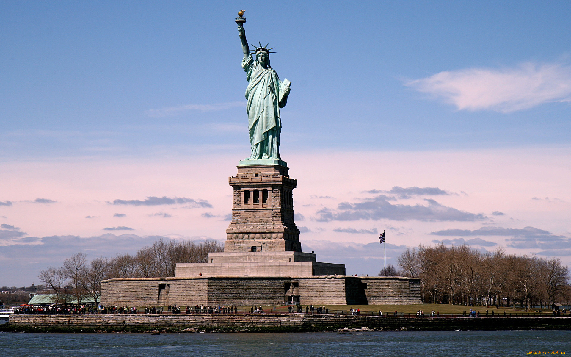 города, нью, йорк, сша, of, the, statue, liberty, in, new, york, usa