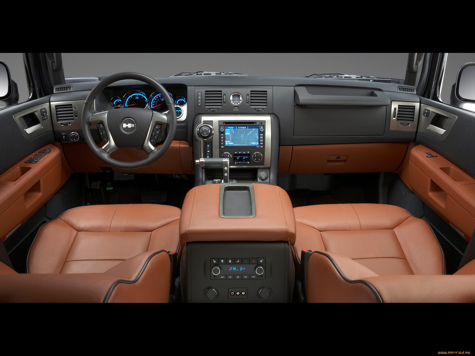 hummer, автомобили, спидометры, торпедо, кожа, руль, кресла