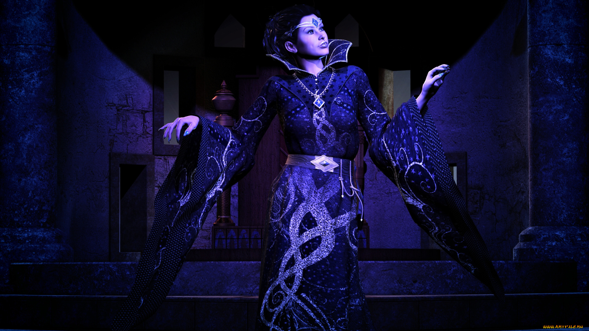 3д, графика, fantasy, , фантазия, платье, девушка