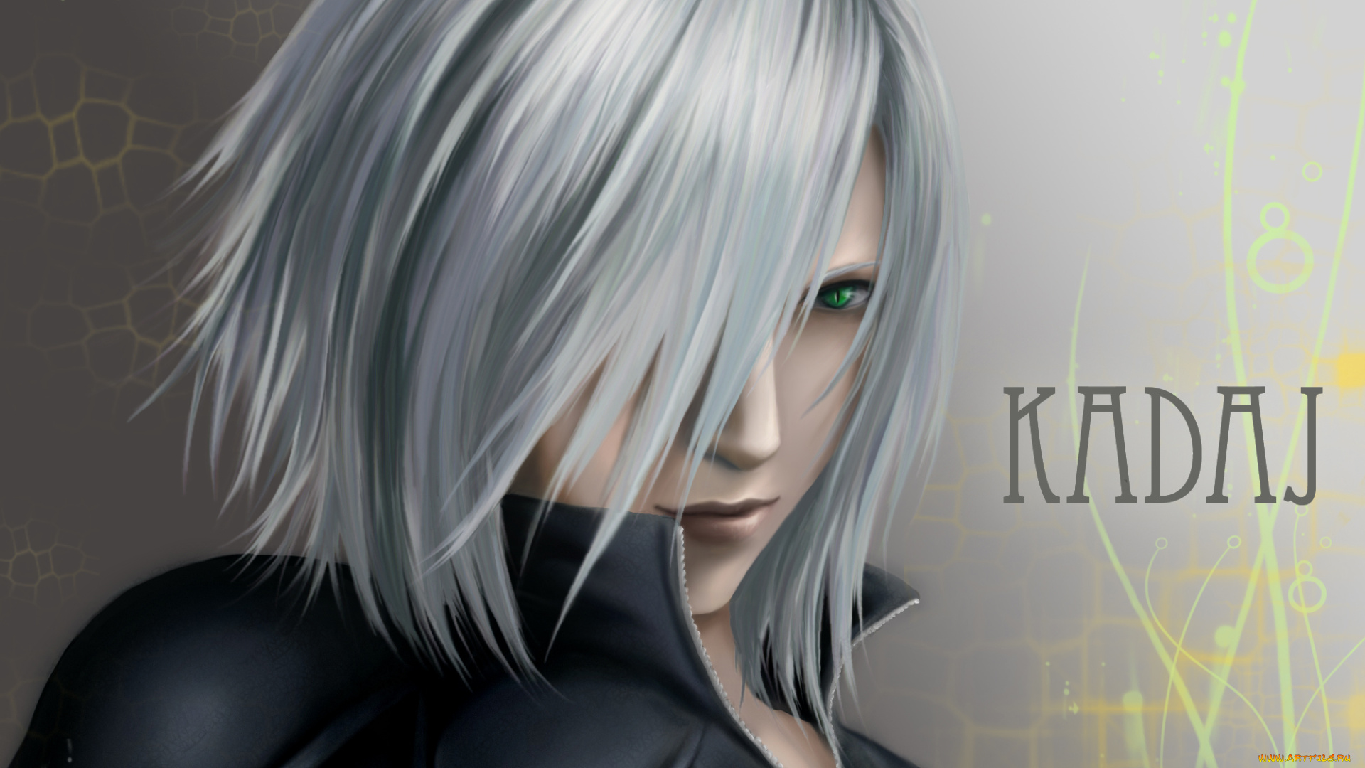 аниме, final, fantasy, лицо, арт, парень, волосы, серые