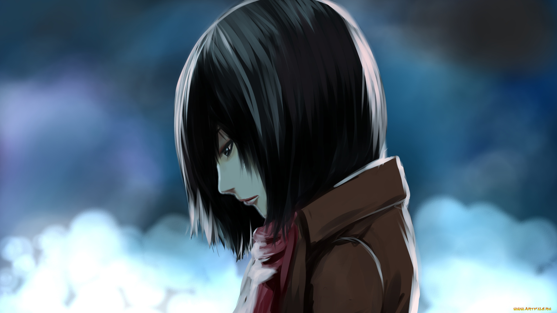 аниме, shingeki, no, kyojin, single, mikasa, ackerman, attack, on, titan, female