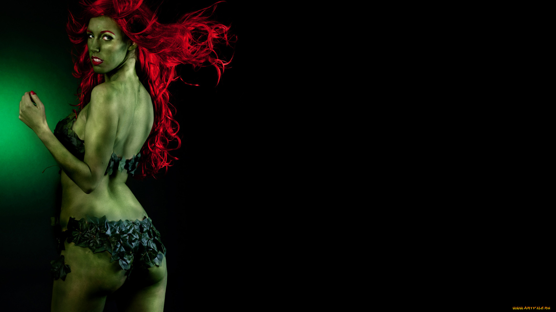 девушка, девушки, -unsort, , креатив, костюм, poison, ivy, ядовитый, плющ