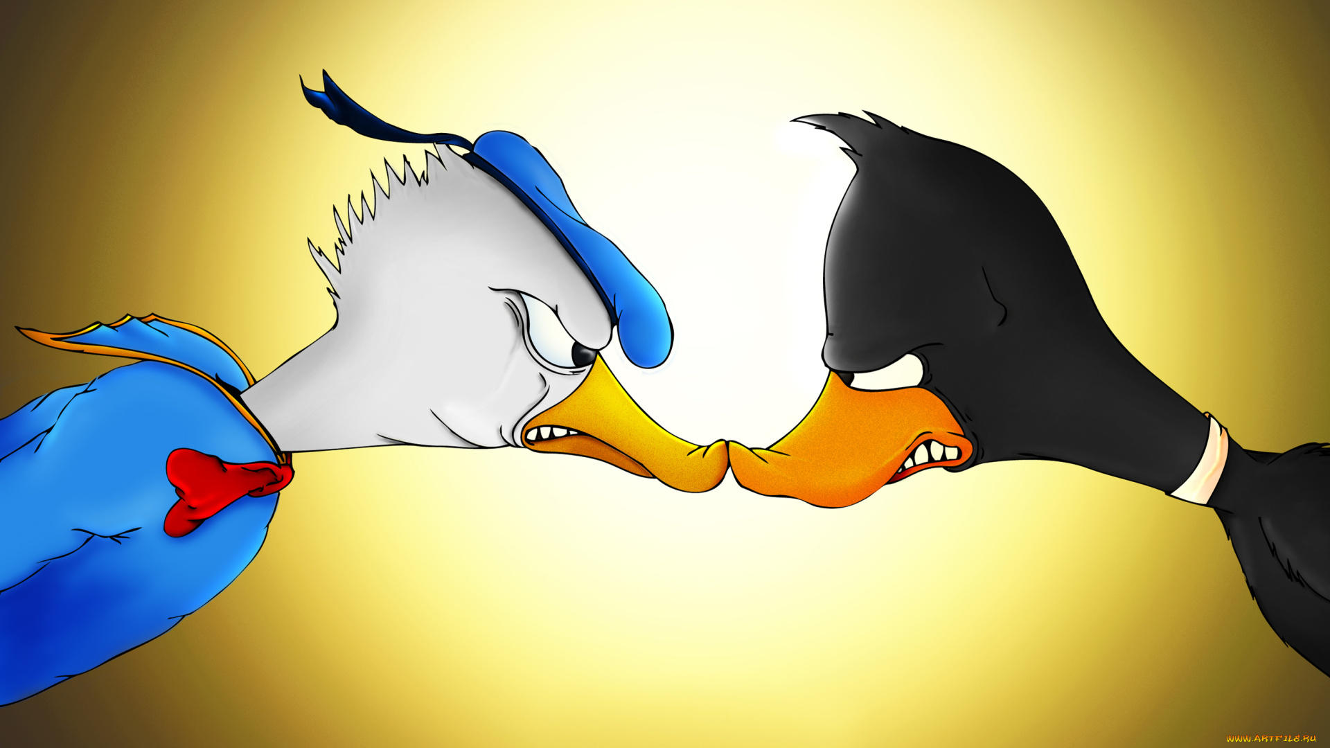 donald, duck, vs, daffy, duck, мультфильмы, looney, tunes, looney, tunes, daffy, duck, весёлые, мелодии
