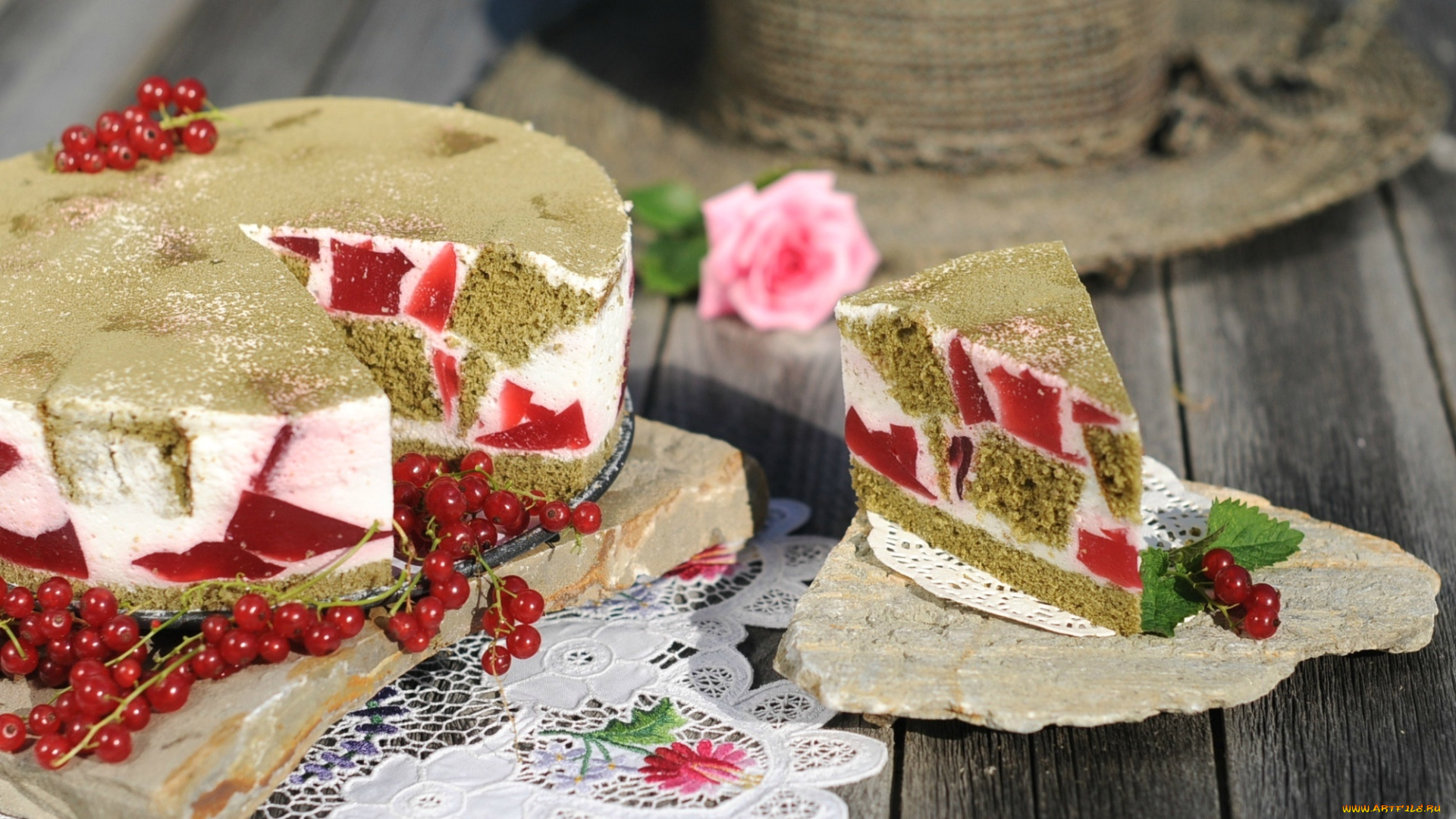 еда, торты, красная, смородина