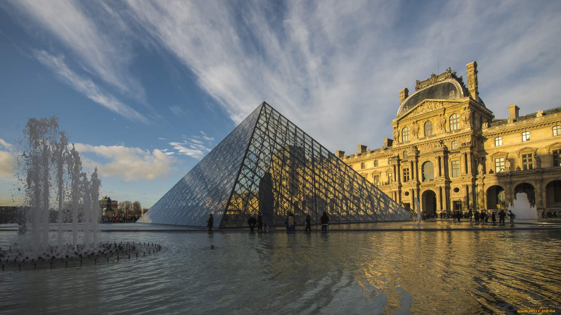 города, париж, , франция, лувр