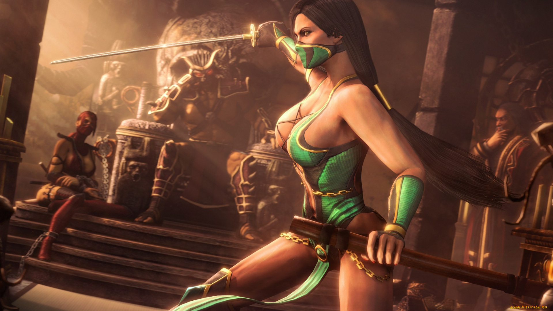 mortal, kombat, , 2011, видео, игры, меч