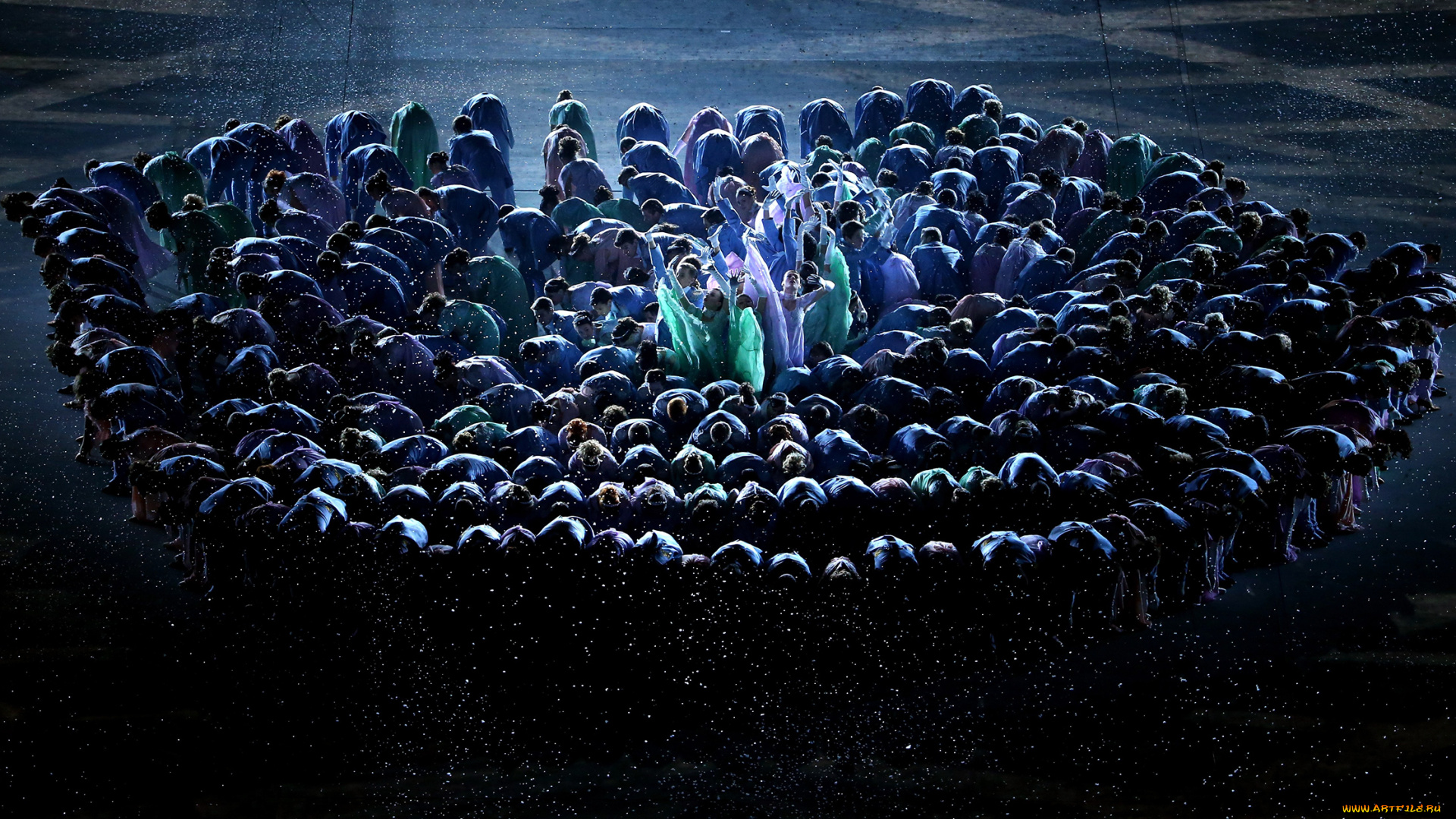 разное, люди, олимпиада, представление, шоу, хоровод, круги, танец, арена, стадион, открытие, фишт, сочи