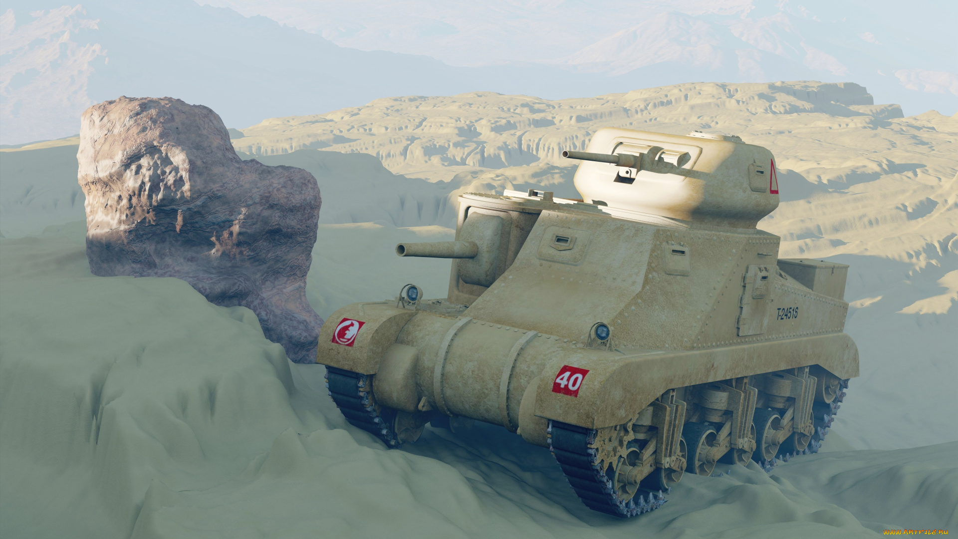 техника, 3d, песок, танк