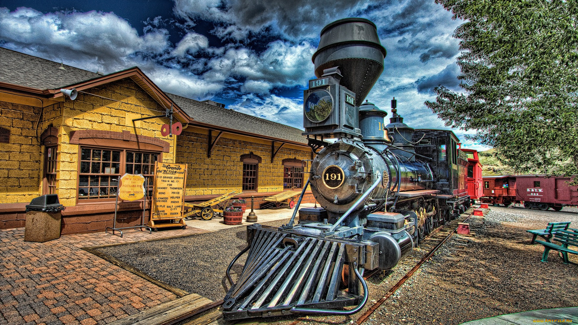 техника, паровозы, полустанок, паровоз, рельсы, дорога, железная