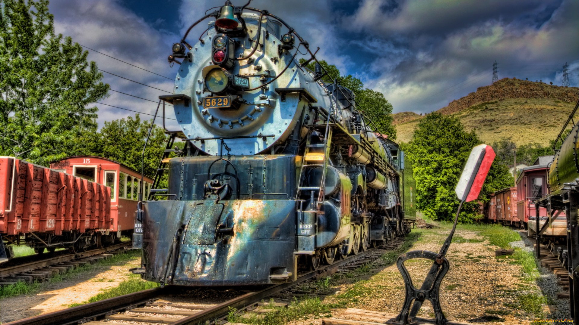 техника, паровозы, состав, паровоз, рельсы, дорога, железная