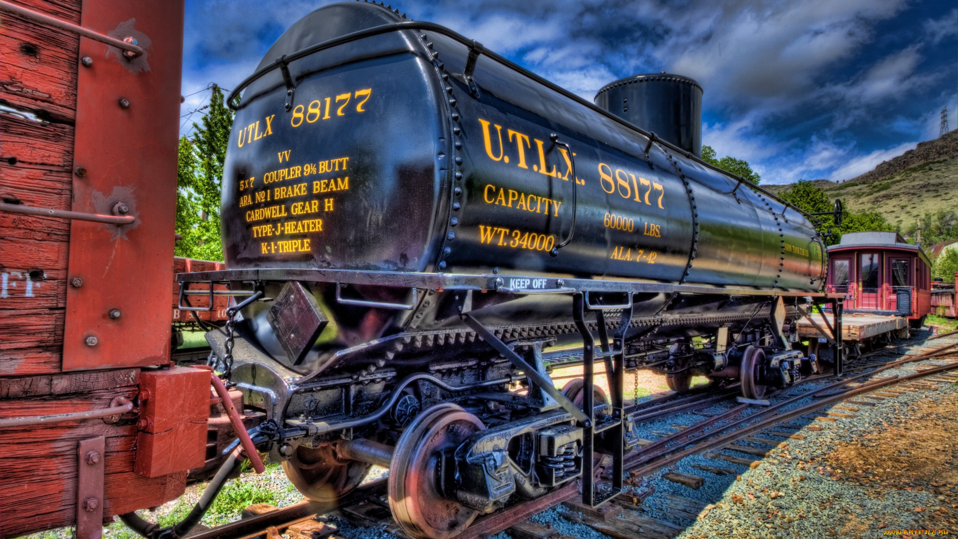 техника, вагоны, цистерна, рельсы