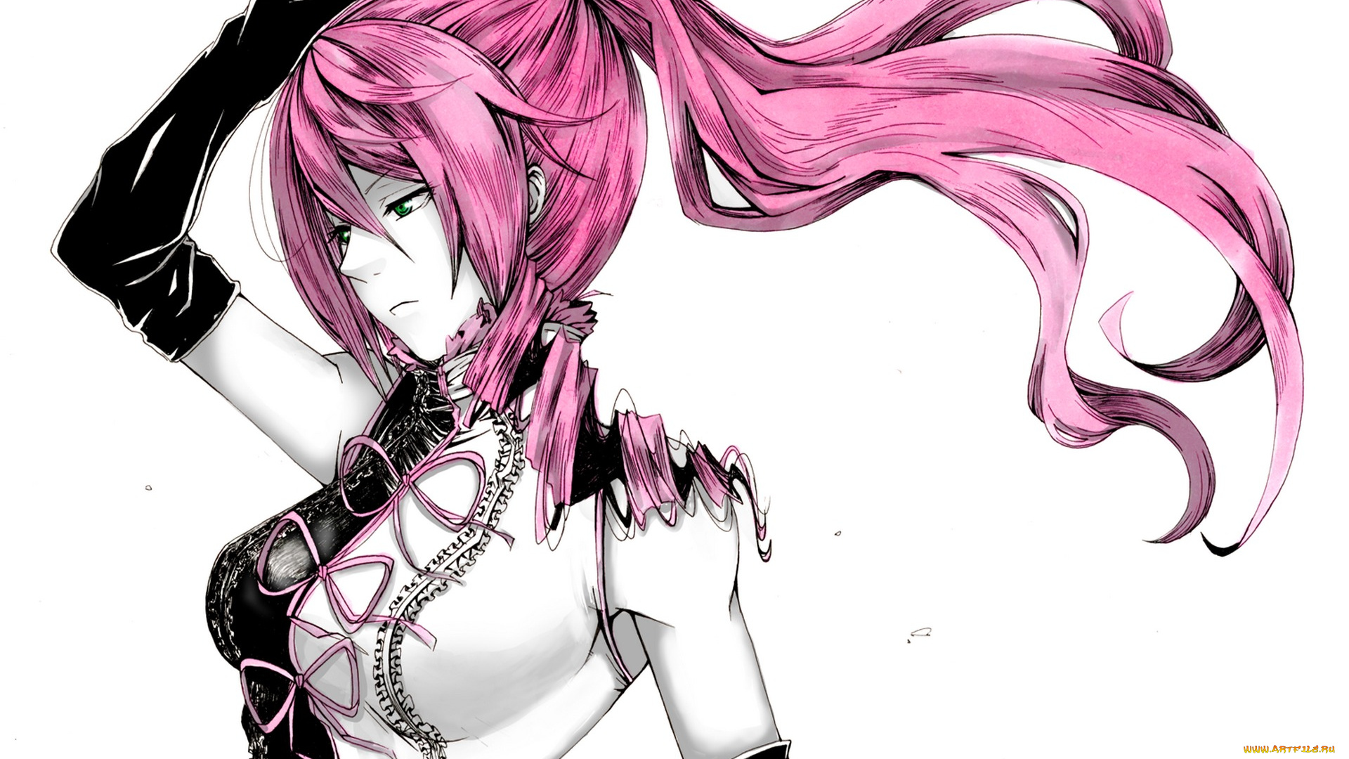 vocaloid, аниме, арт, kaname, meltdown, вокалоид, megurine, luka, девушка, бантики