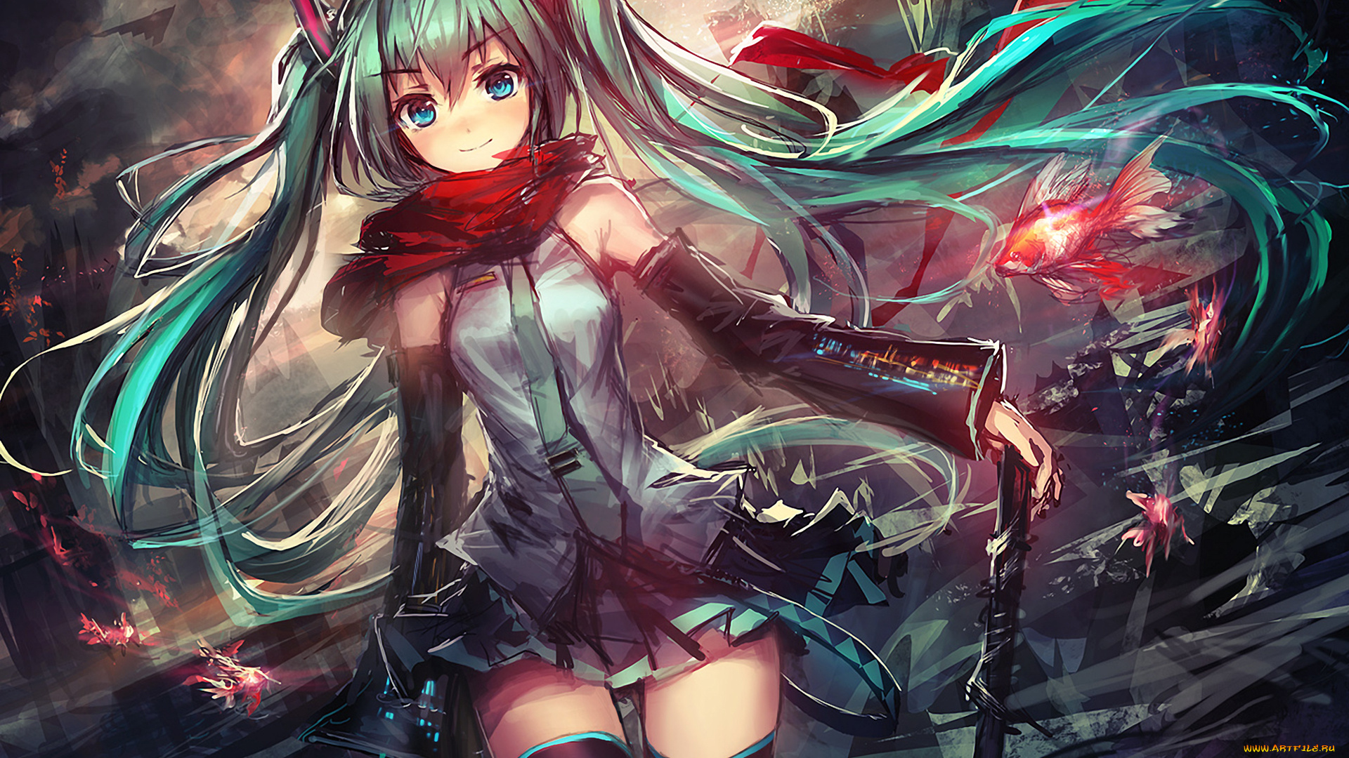 vocaloid, аниме, art, op-center, hatsune, miku