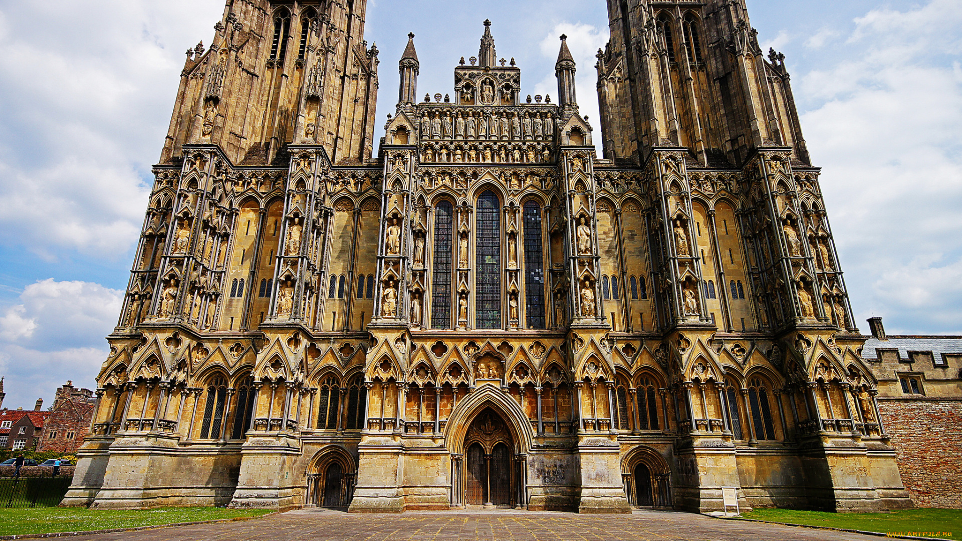 wells, cathedral, города, -, католические, соборы, , костелы, , аббатства, собор, площадь