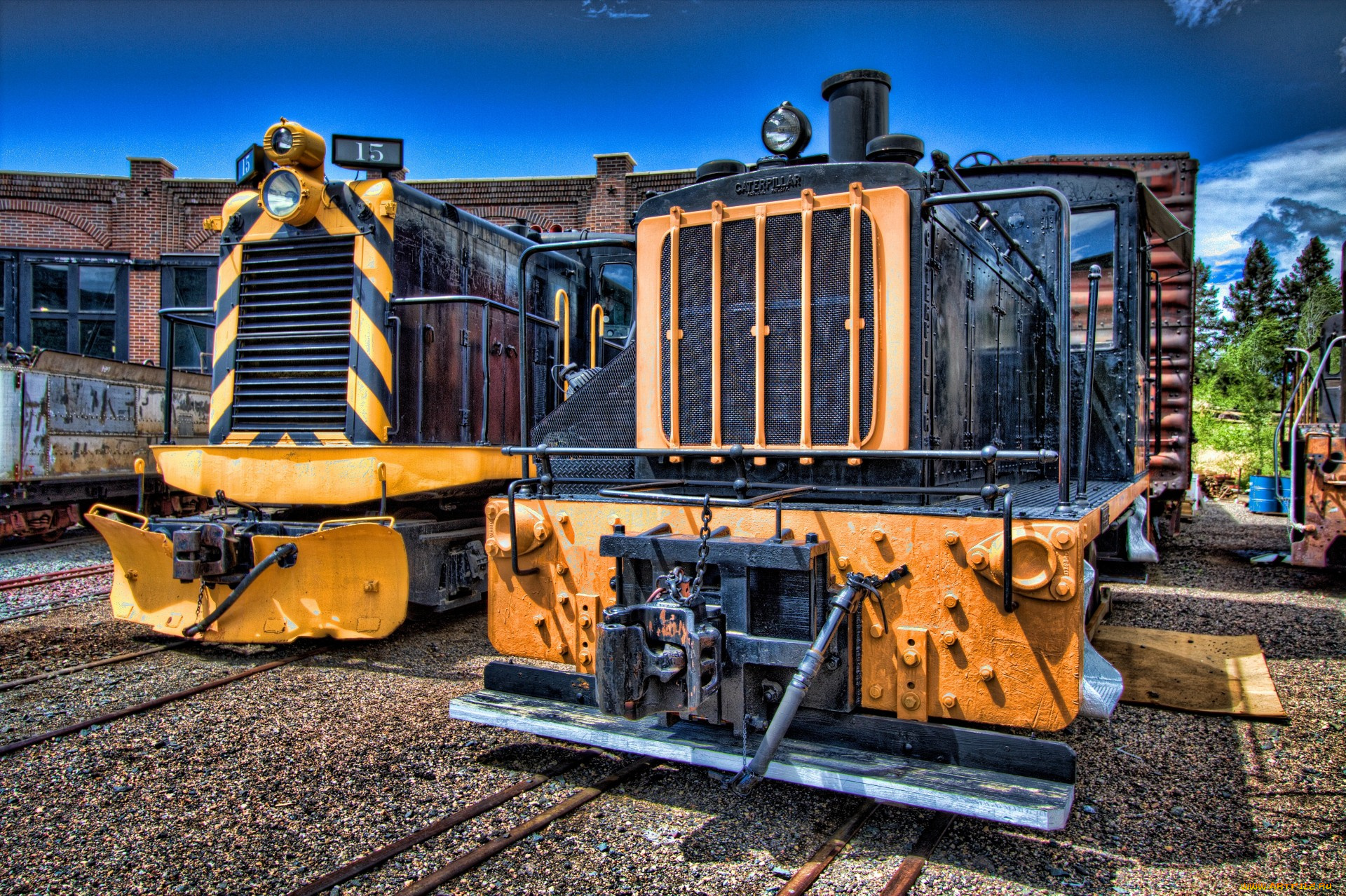 техника, локомотивы, рельсы, депо