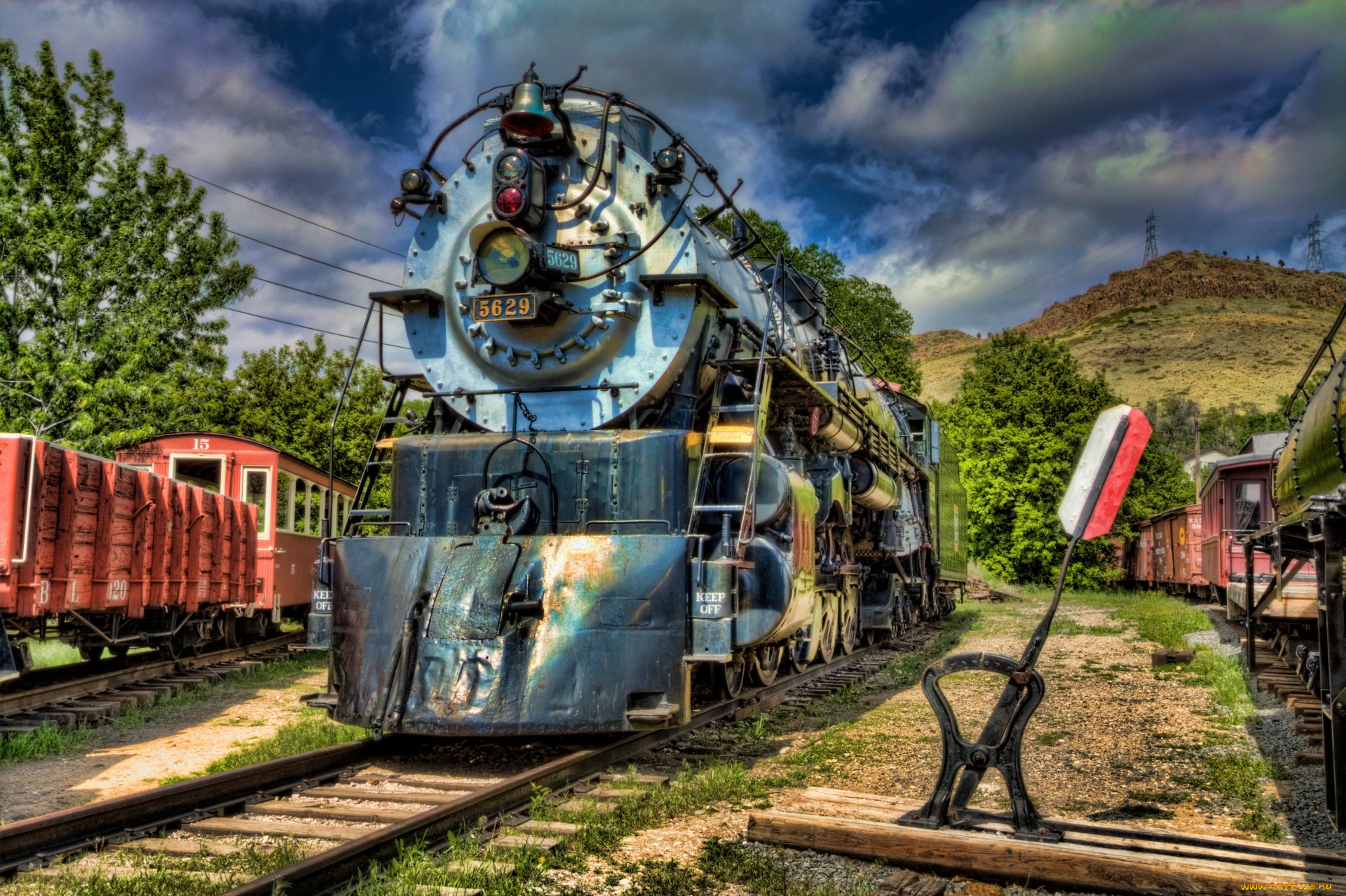 техника, паровозы, состав, паровоз, рельсы, дорога, железная