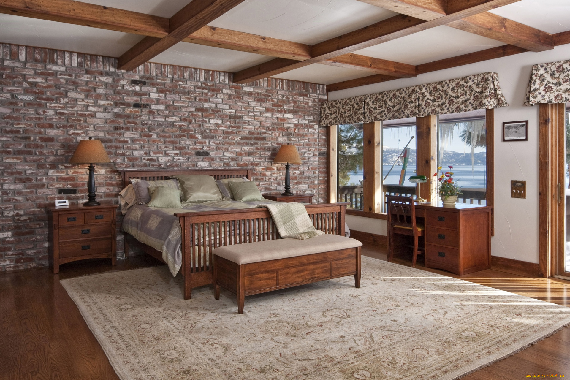 интерьер, спальня, кровать