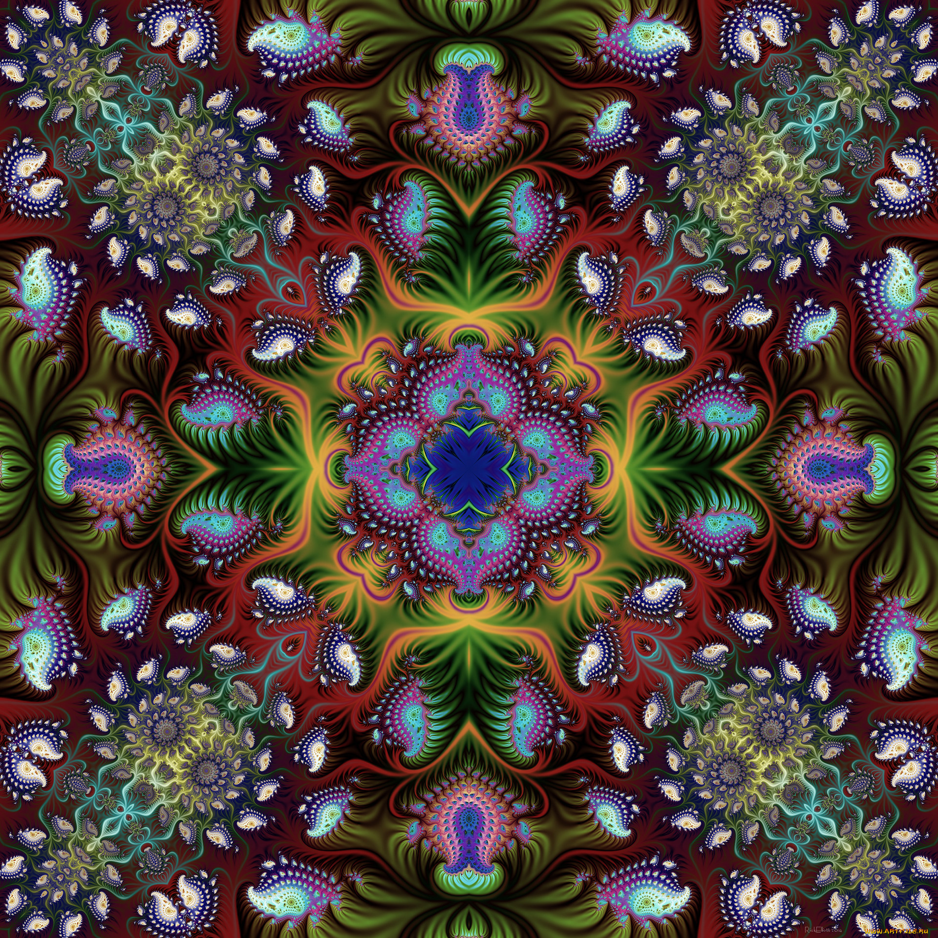 3д, графика, fractal, , фракталы, цвета, фон, узор