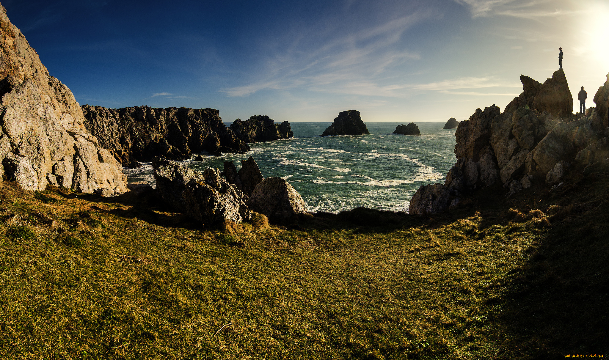 природа, побережье, скалы, бухта, океан