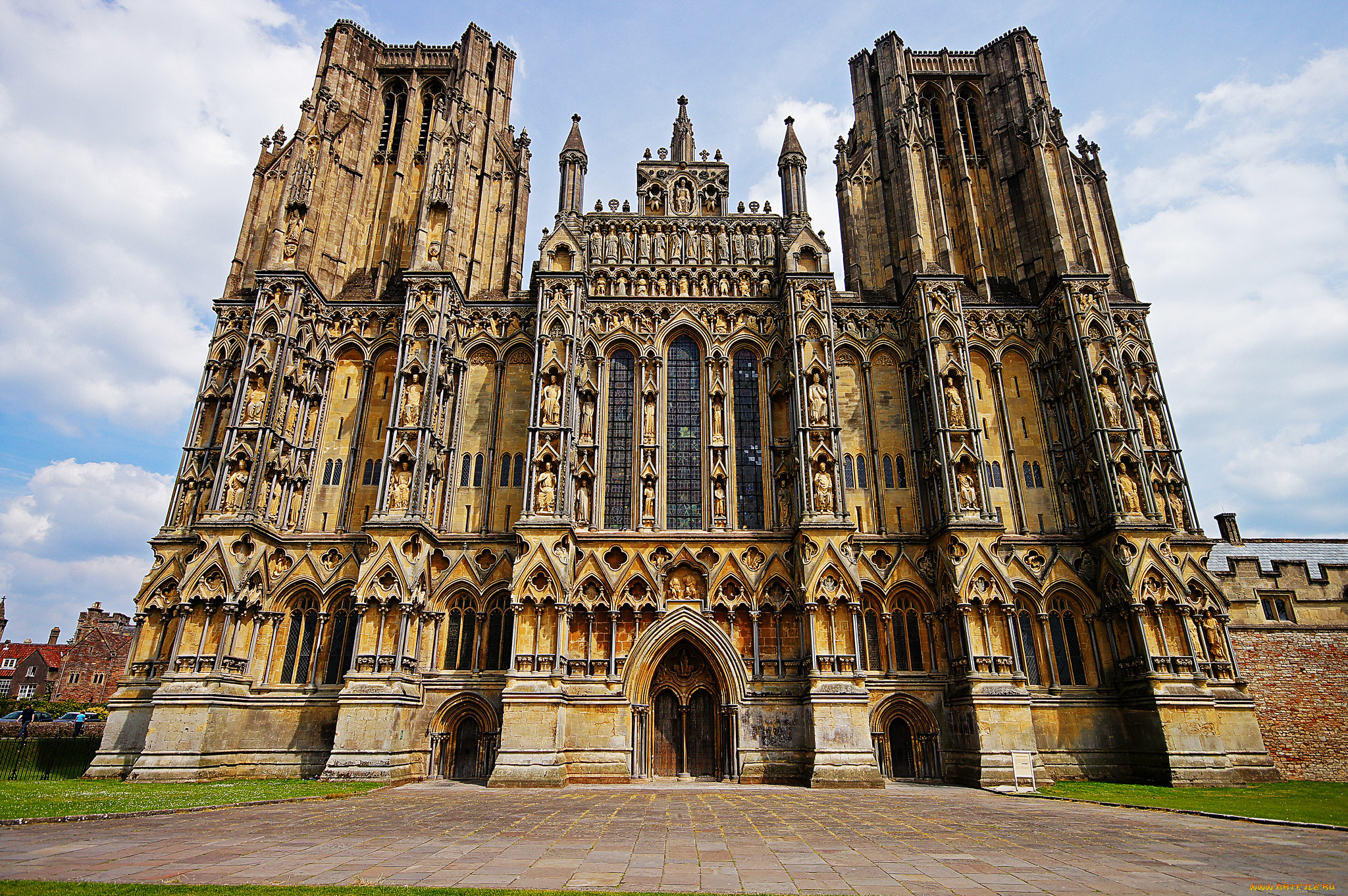 wells, cathedral, города, -, католические, соборы, , костелы, , аббатства, собор, площадь