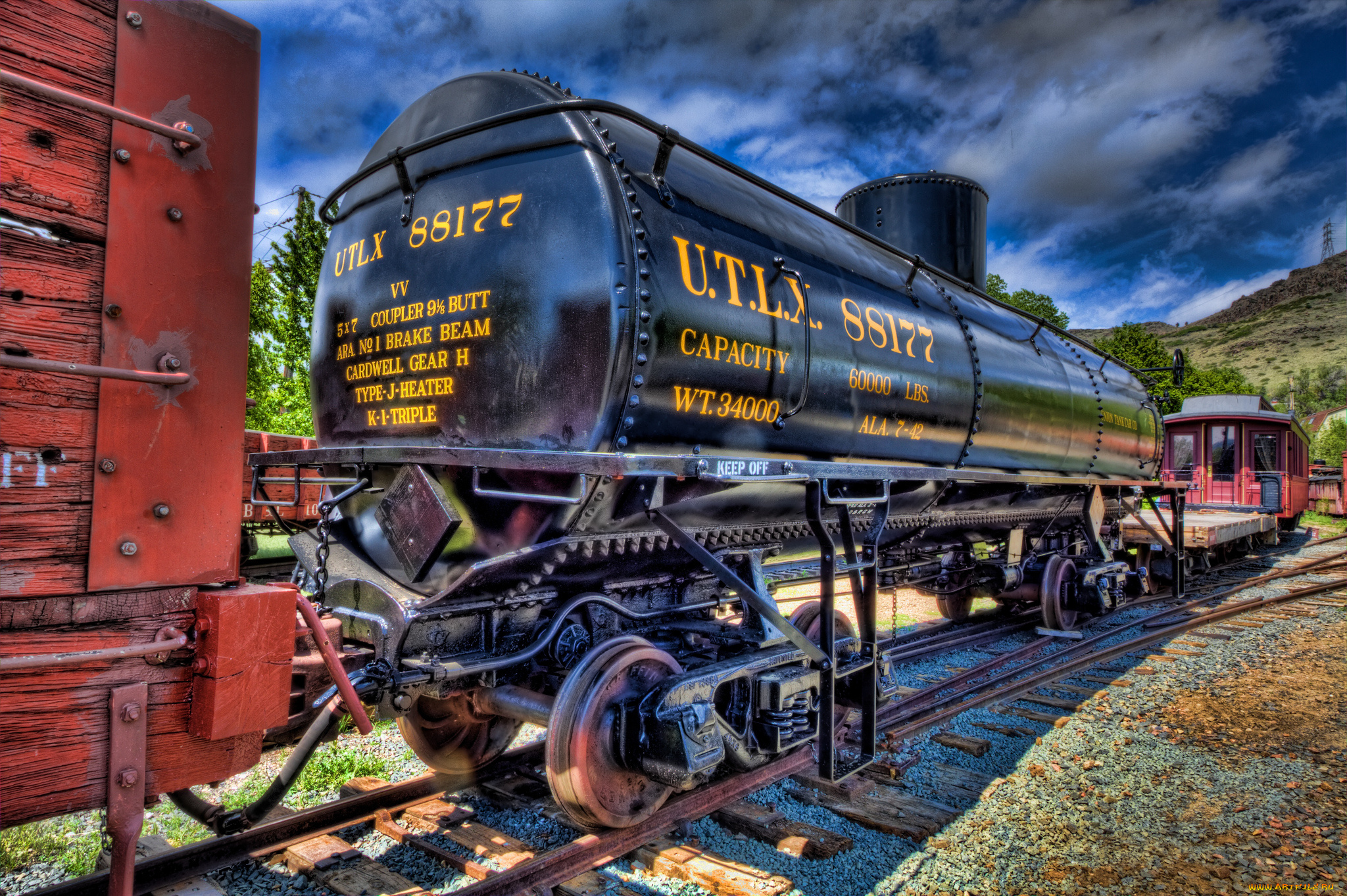 техника, вагоны, цистерна, рельсы