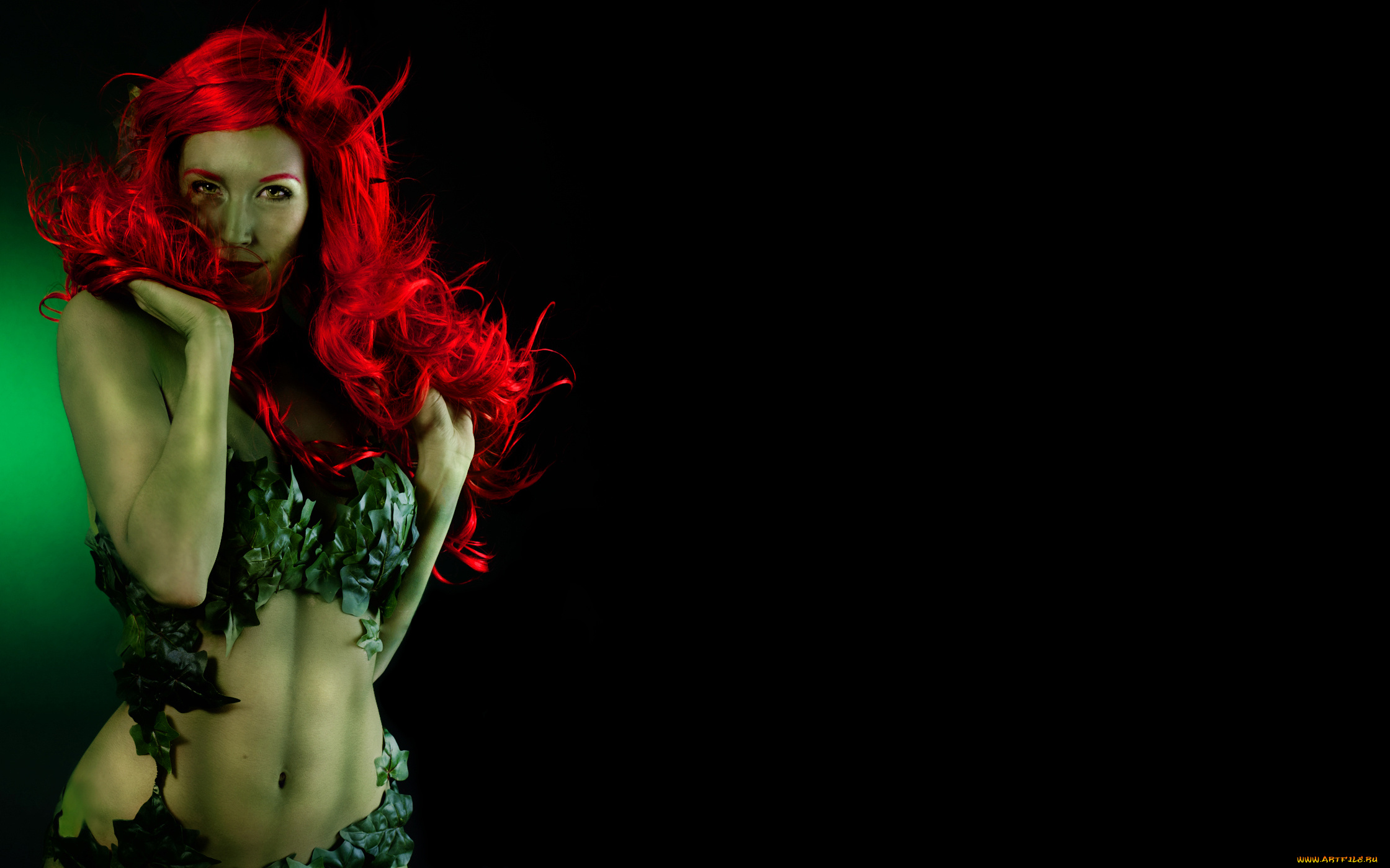 девушка, девушки, -unsort, , креатив, костюм, poison, ivy, ядовитый, плющ