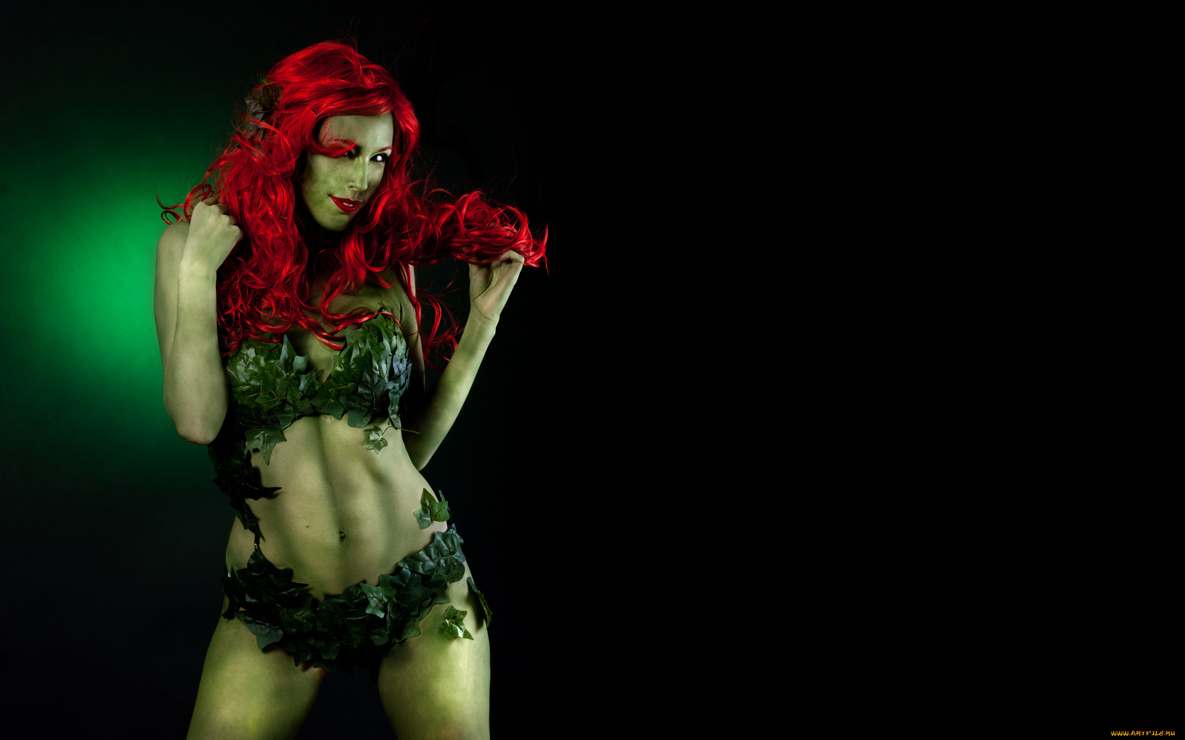 девушка, девушки, -unsort, , креатив, костюм, poison, ivy, ядовитый, плющ