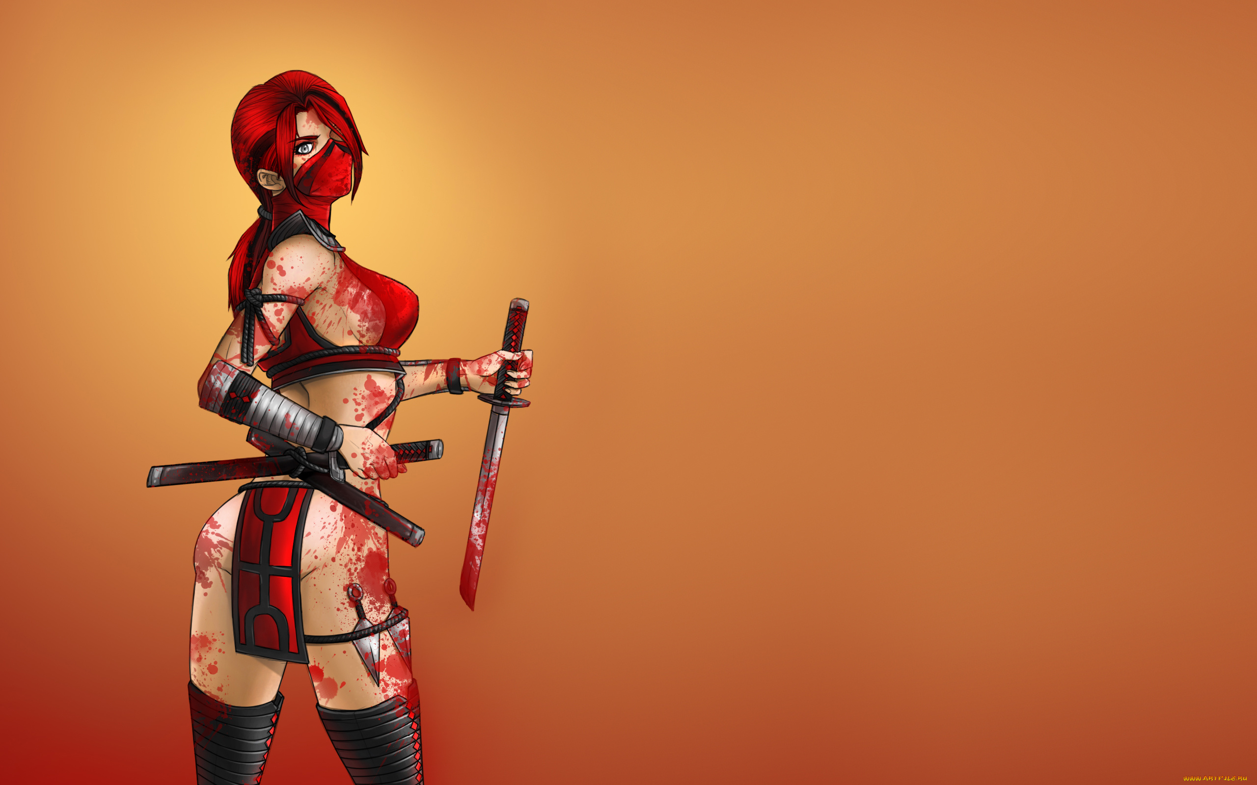 mortal, kombat, видео, игры, mortal, kombat, , 2011, девушка, mortal, kombat, скарлет, оружие, маска