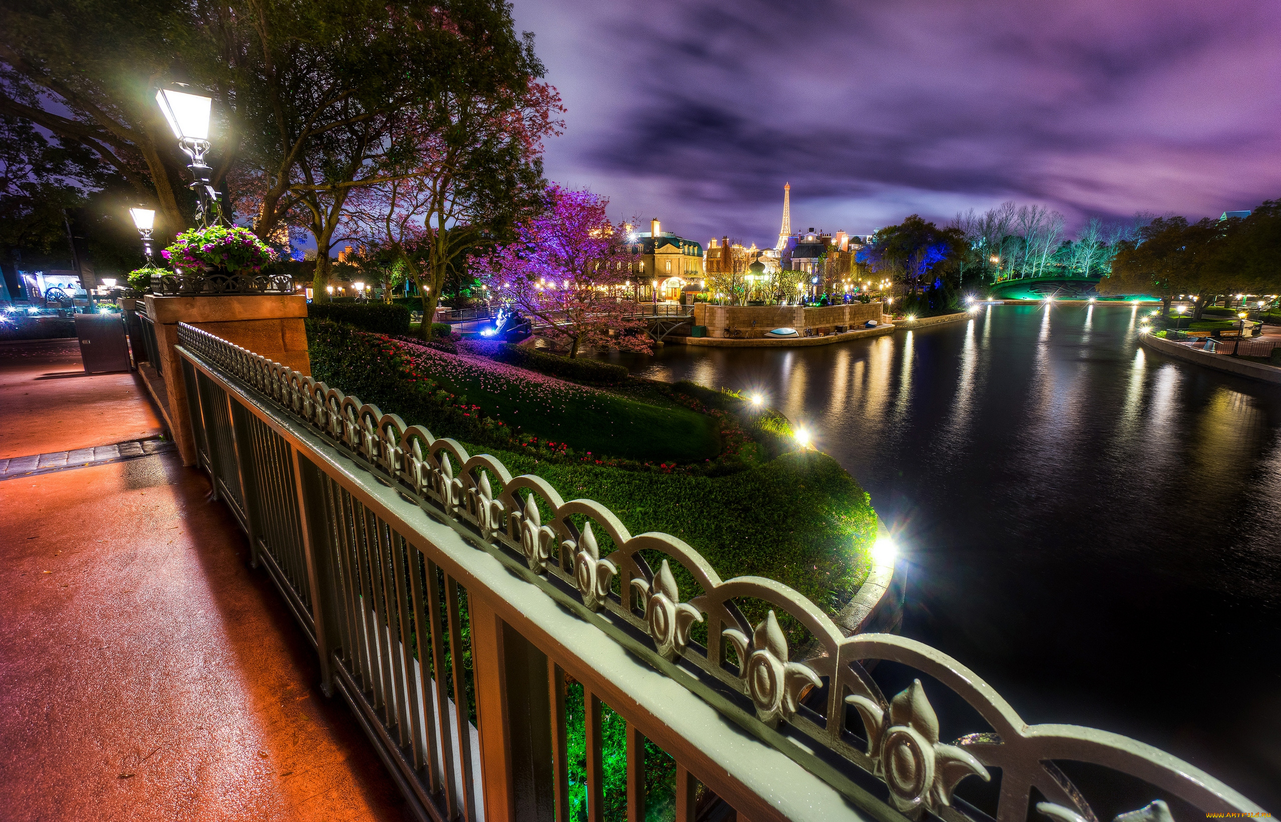 города, диснейленд, epcot, кусочек, франции