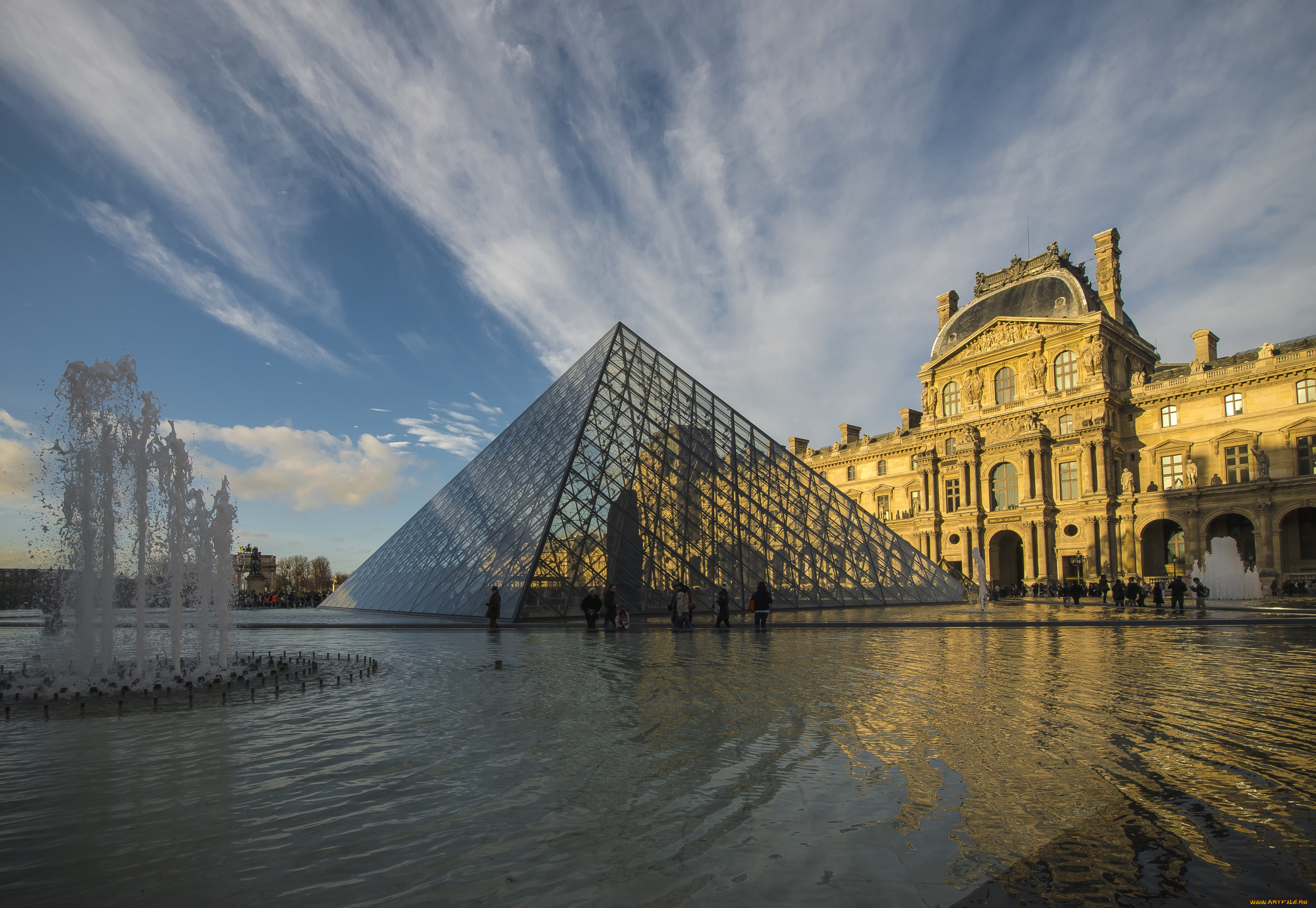 города, париж, , франция, лувр