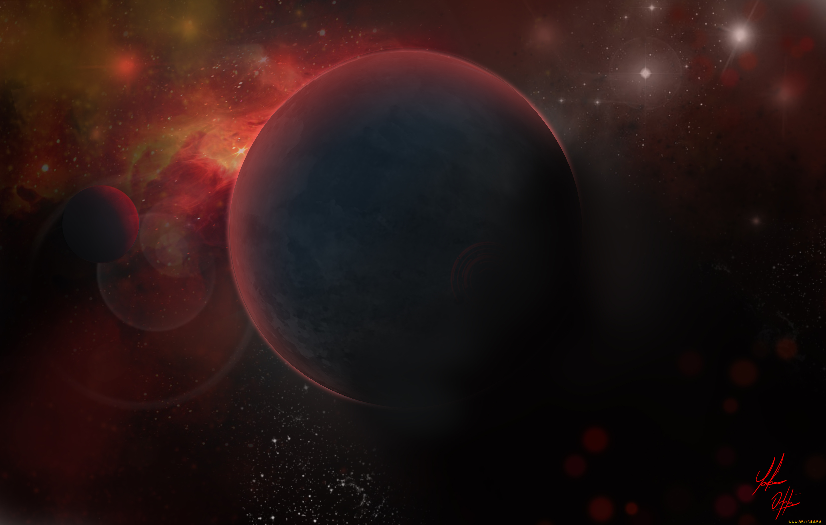 космос, арт, планета