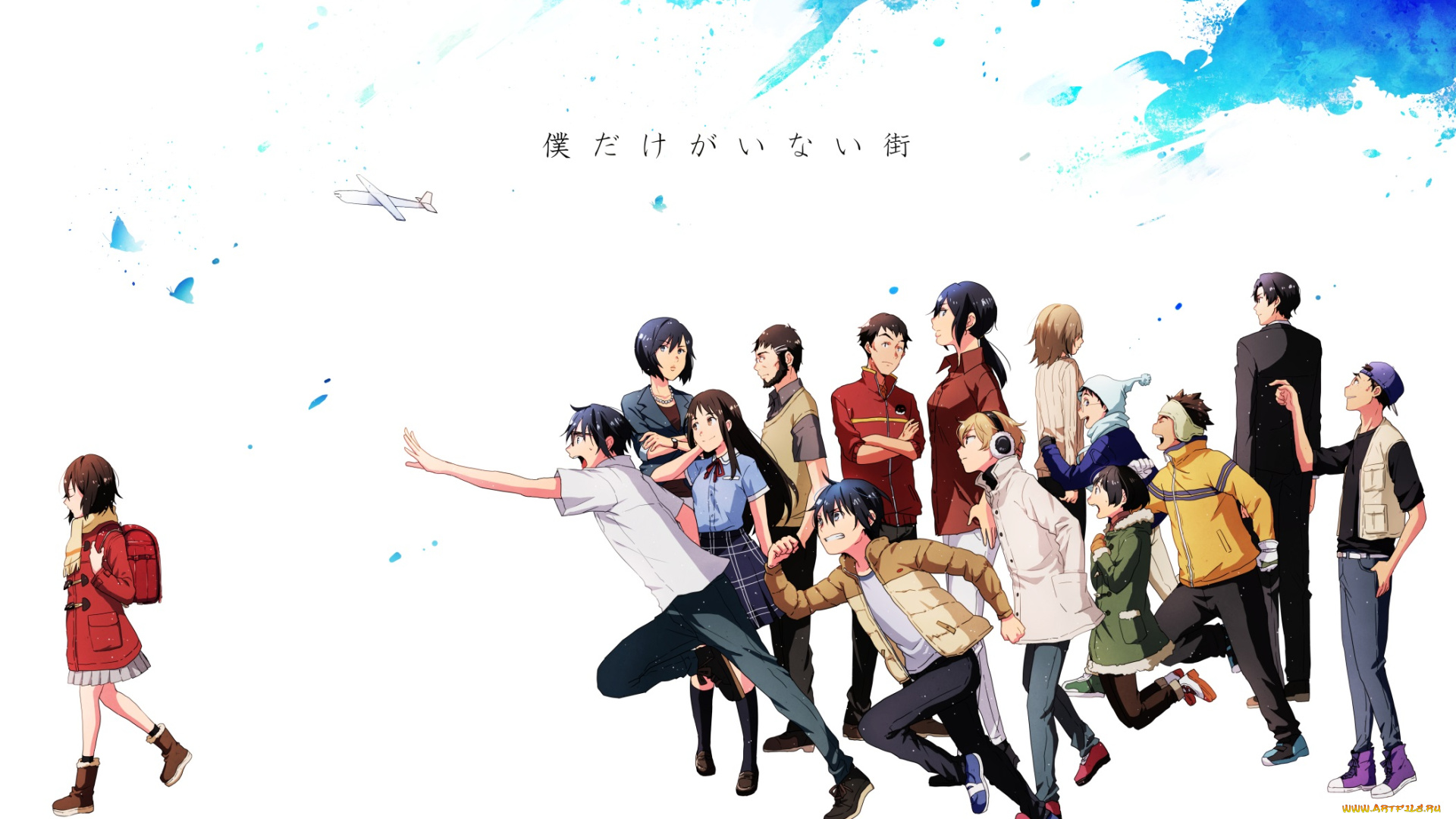 аниме, boku, dake, ga, inai, machi, девочки, парни