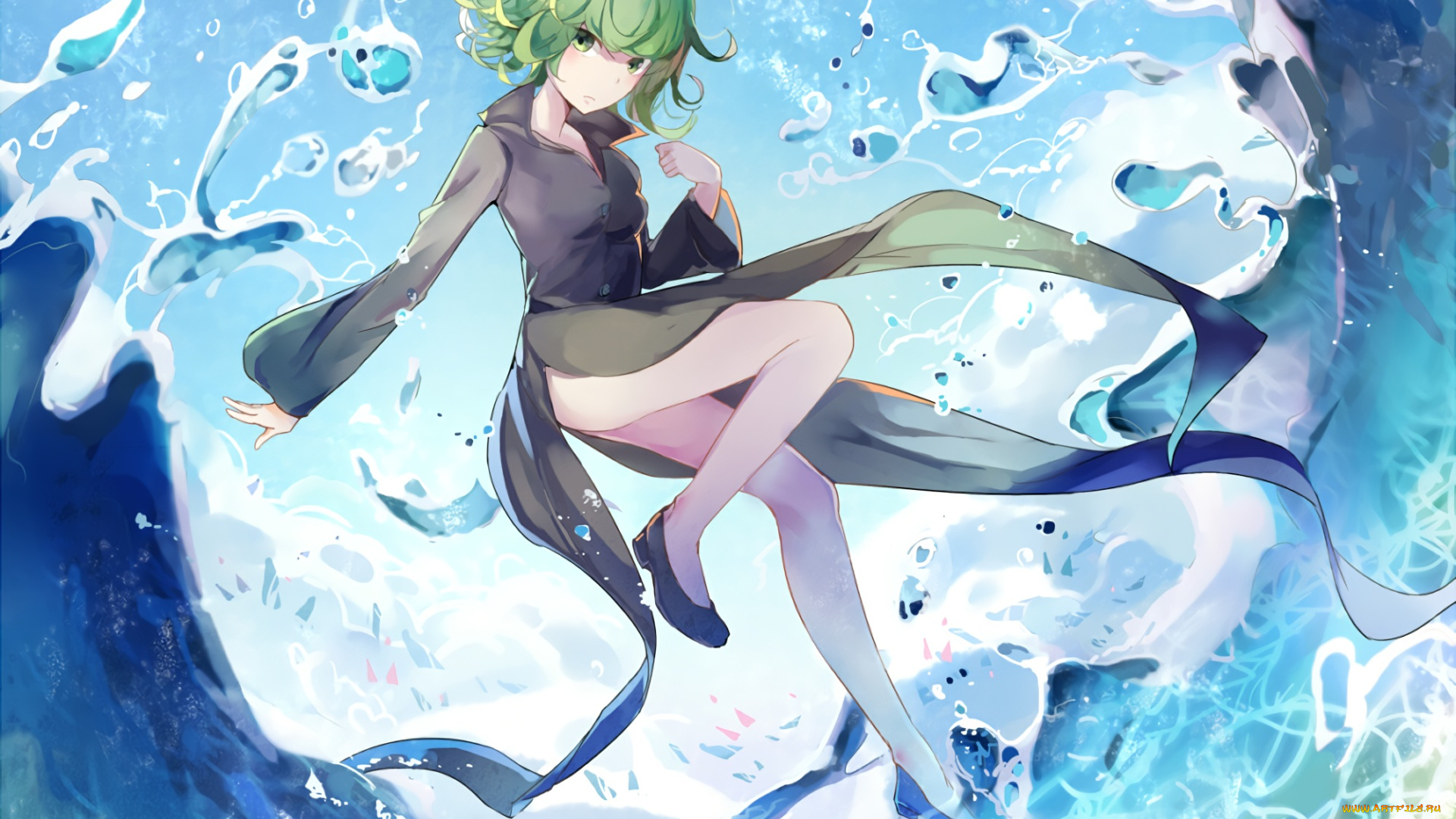 аниме, one, punch, man, девочка