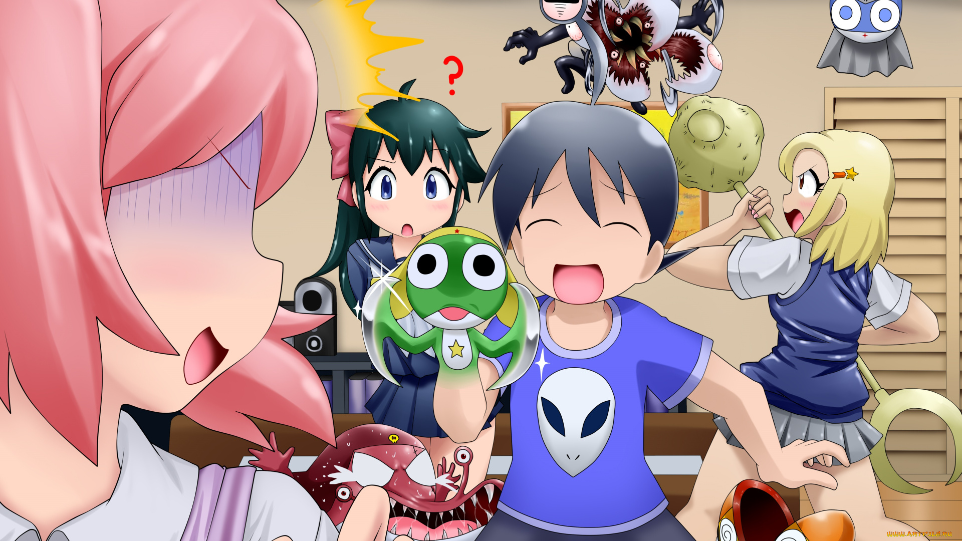 аниме, unknown, , другое, фон, взгляд, девушки