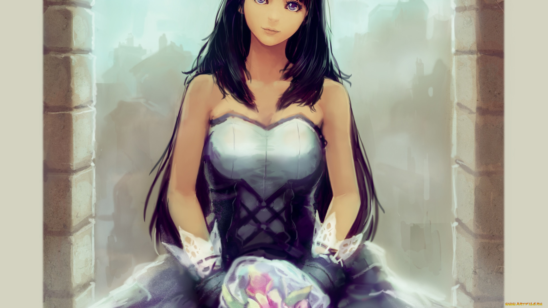 аниме, unknown, , другое, okuto, девушка, арт