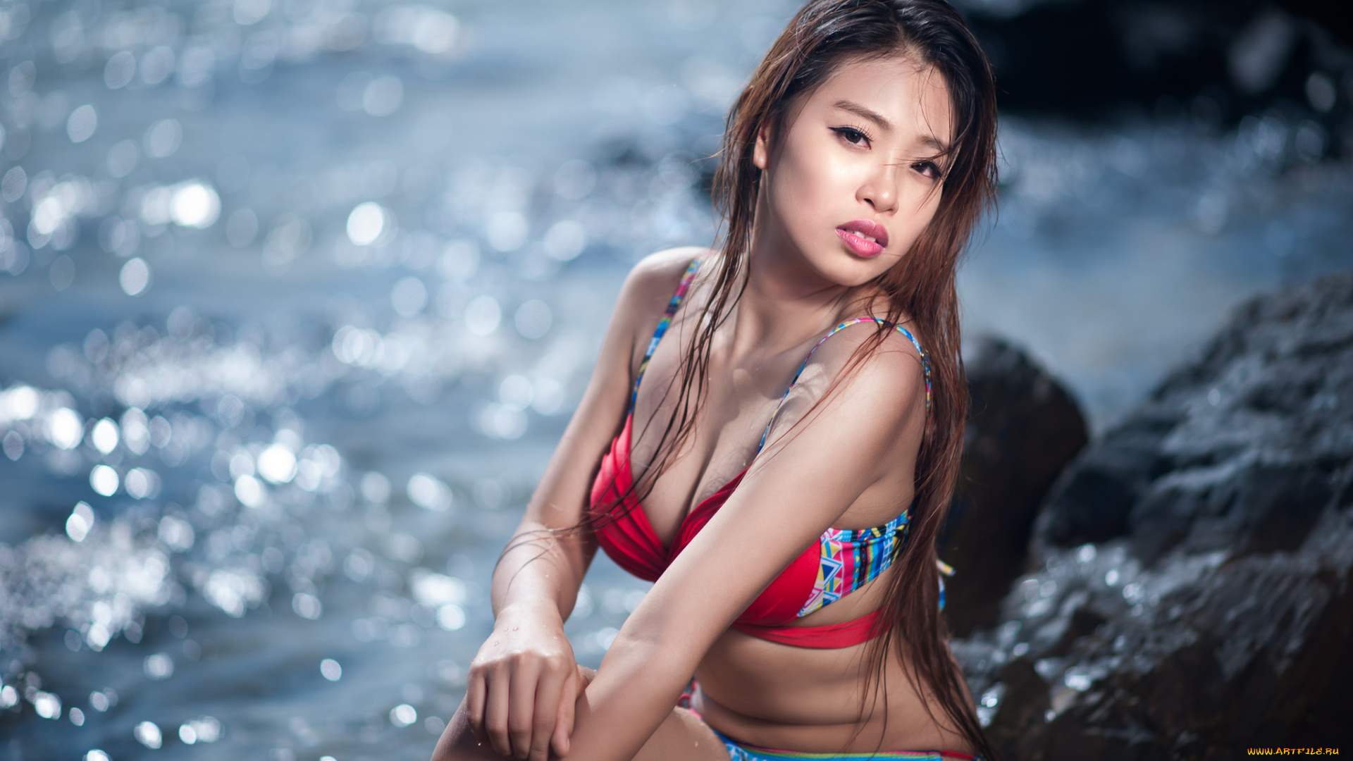 девушки, -unsort, , азиатки, взгляд, лицо