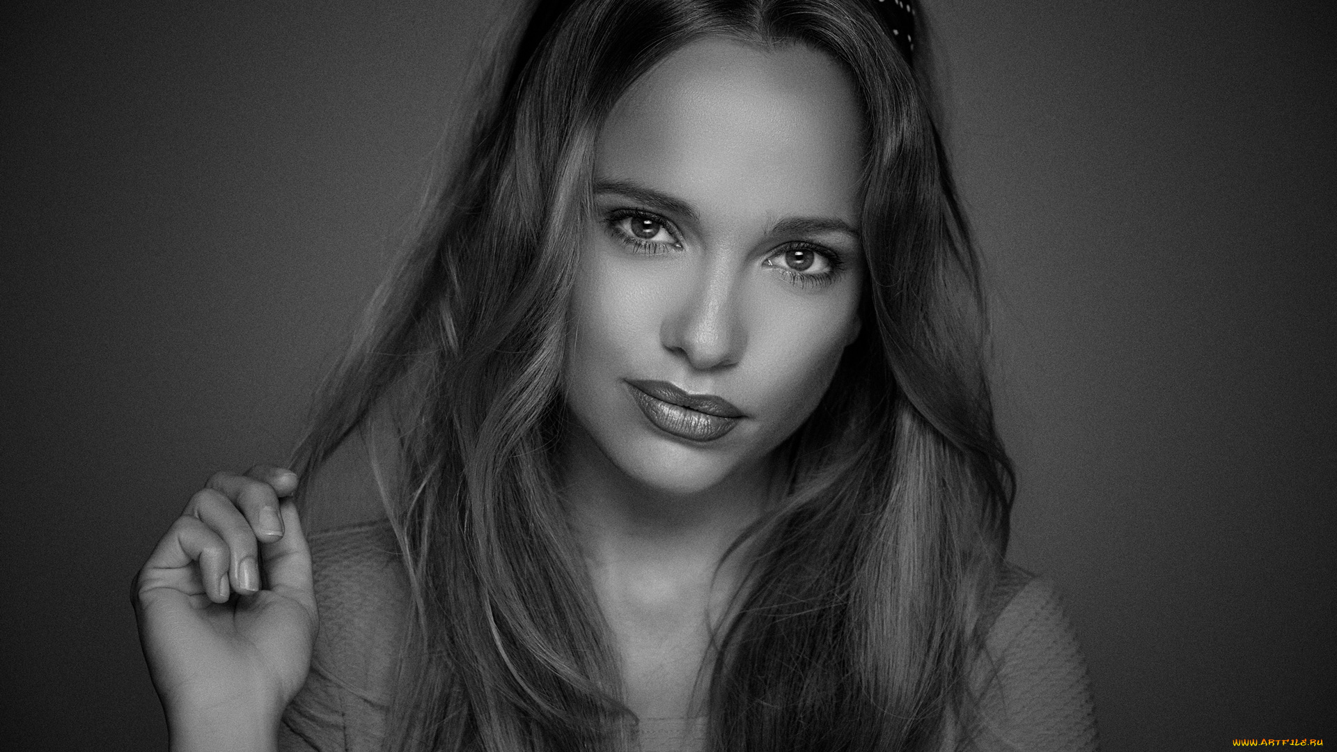 девушки, -unsort, , Черно-белые, обои, лицо, взгляд