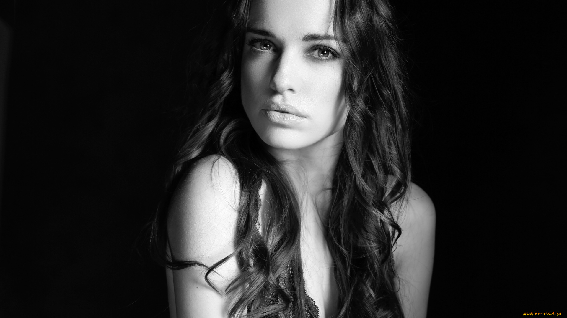 девушки, -unsort, , Черно-белые, обои, взгляд, лицо