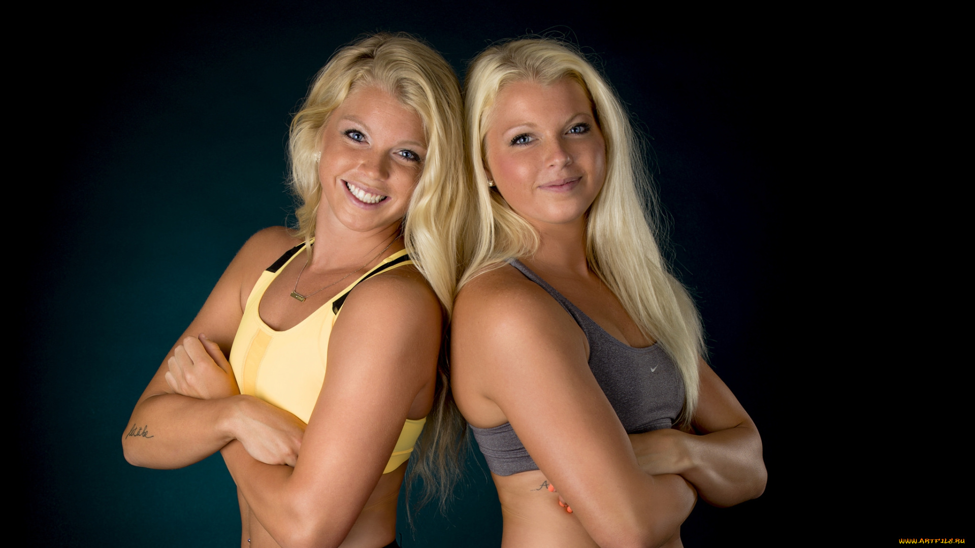 девушки, -unsort, , группа, девушек, лицо, взгляд