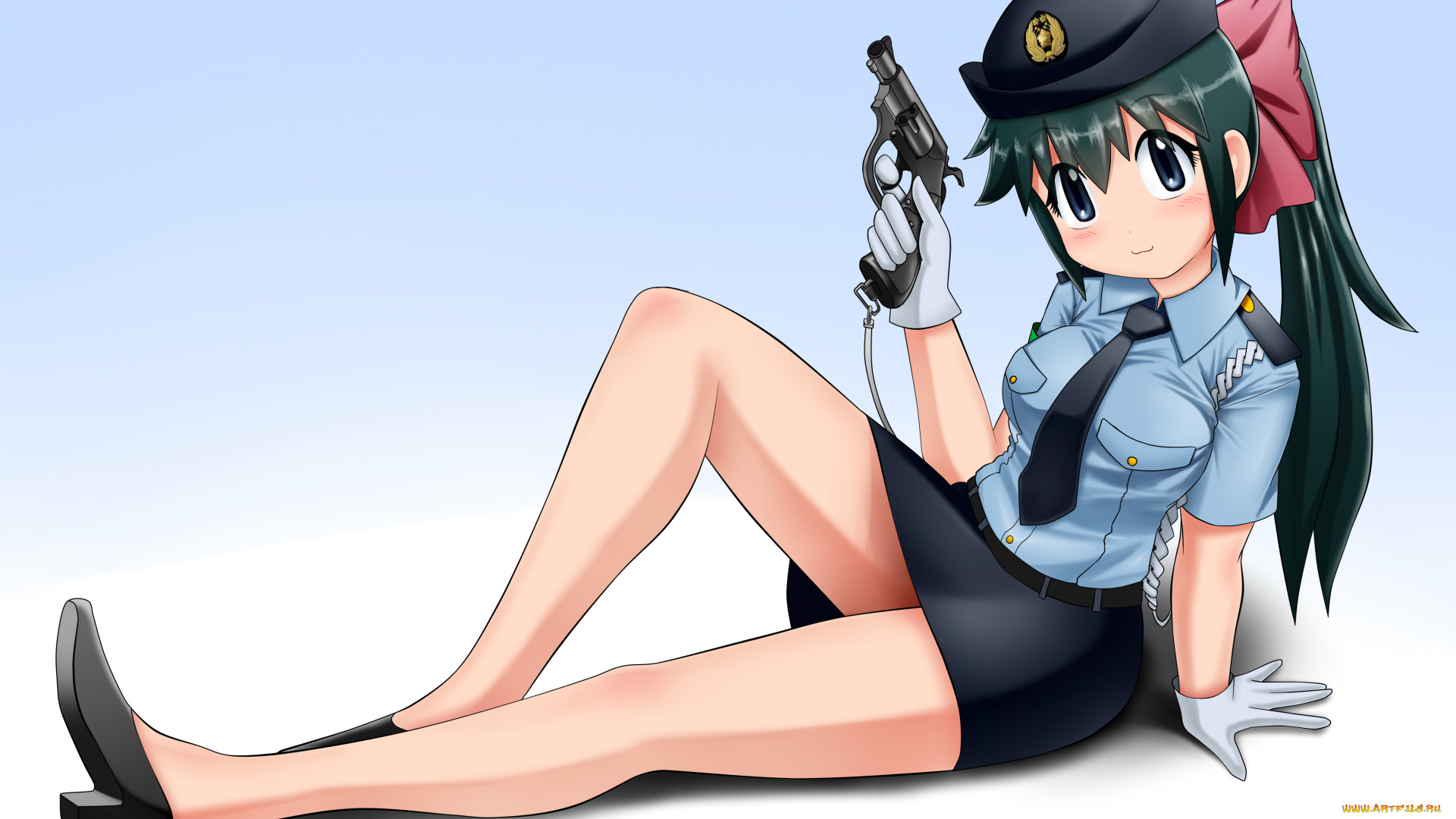 keroro, zhunsu, аниме, keroro, gunsou, фон, оружие, взгляд, девушка