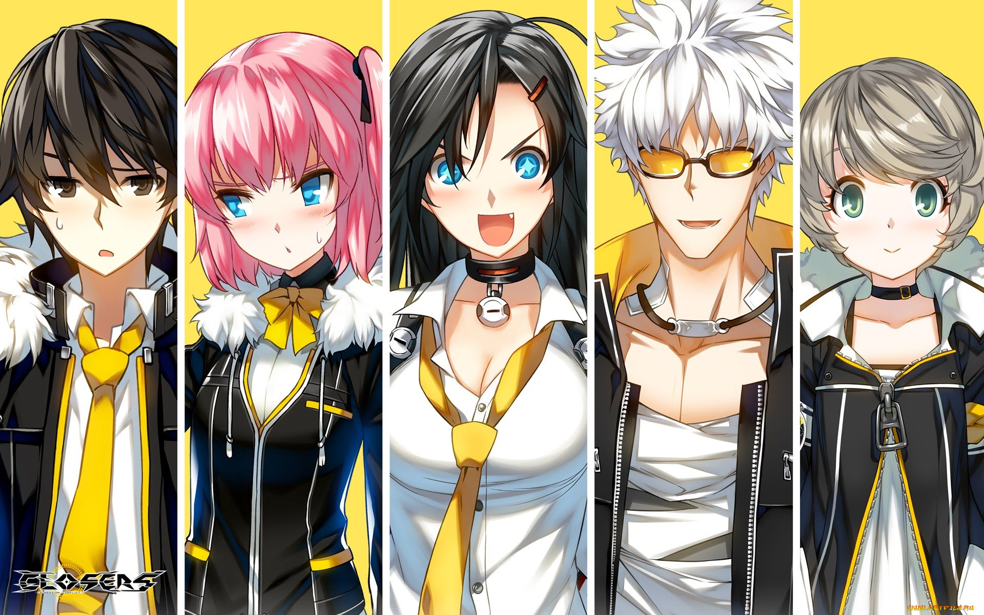 аниме, closers, парни, игра, портреты, девушки