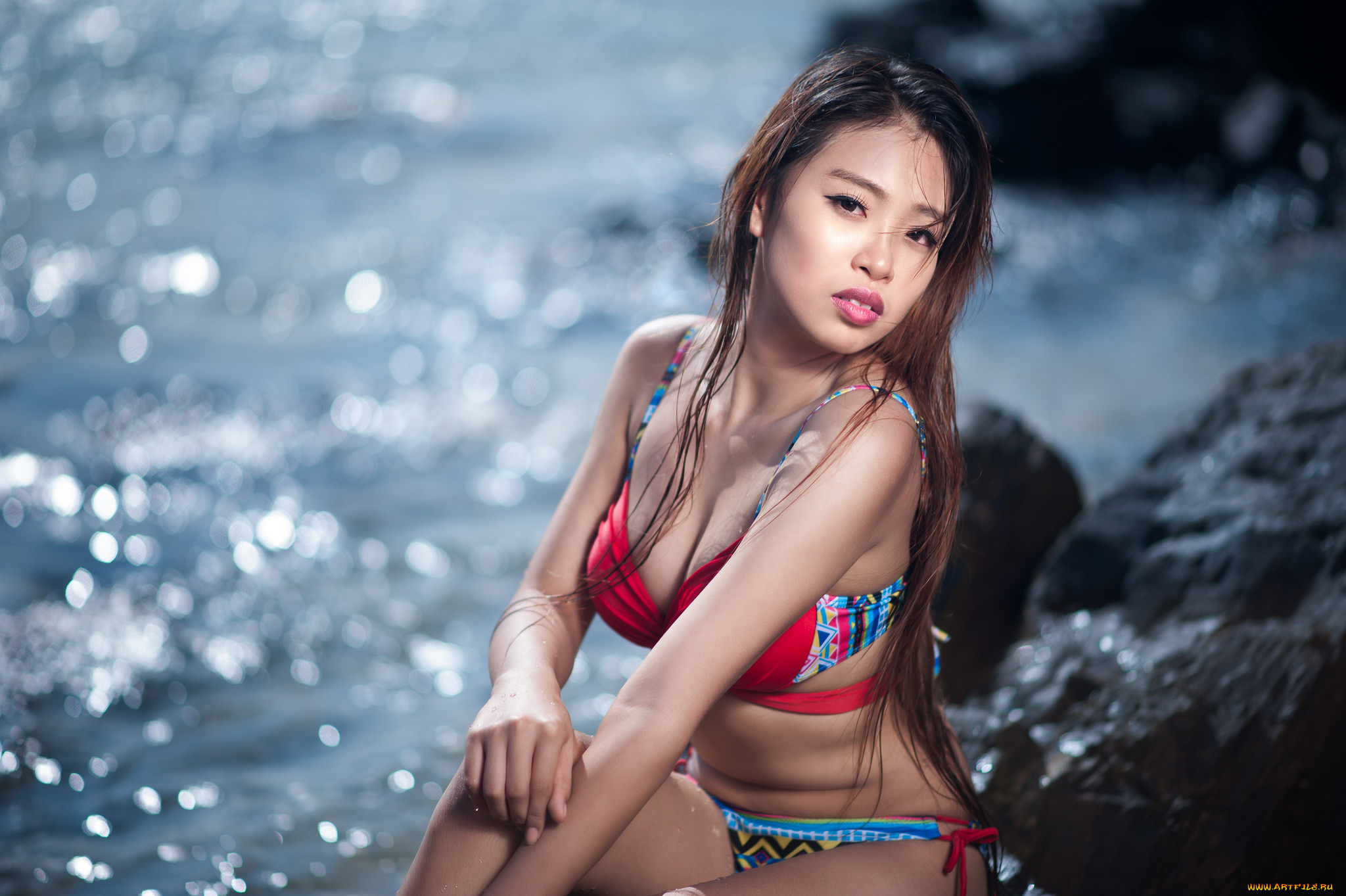 девушки, -unsort, , азиатки, взгляд, лицо