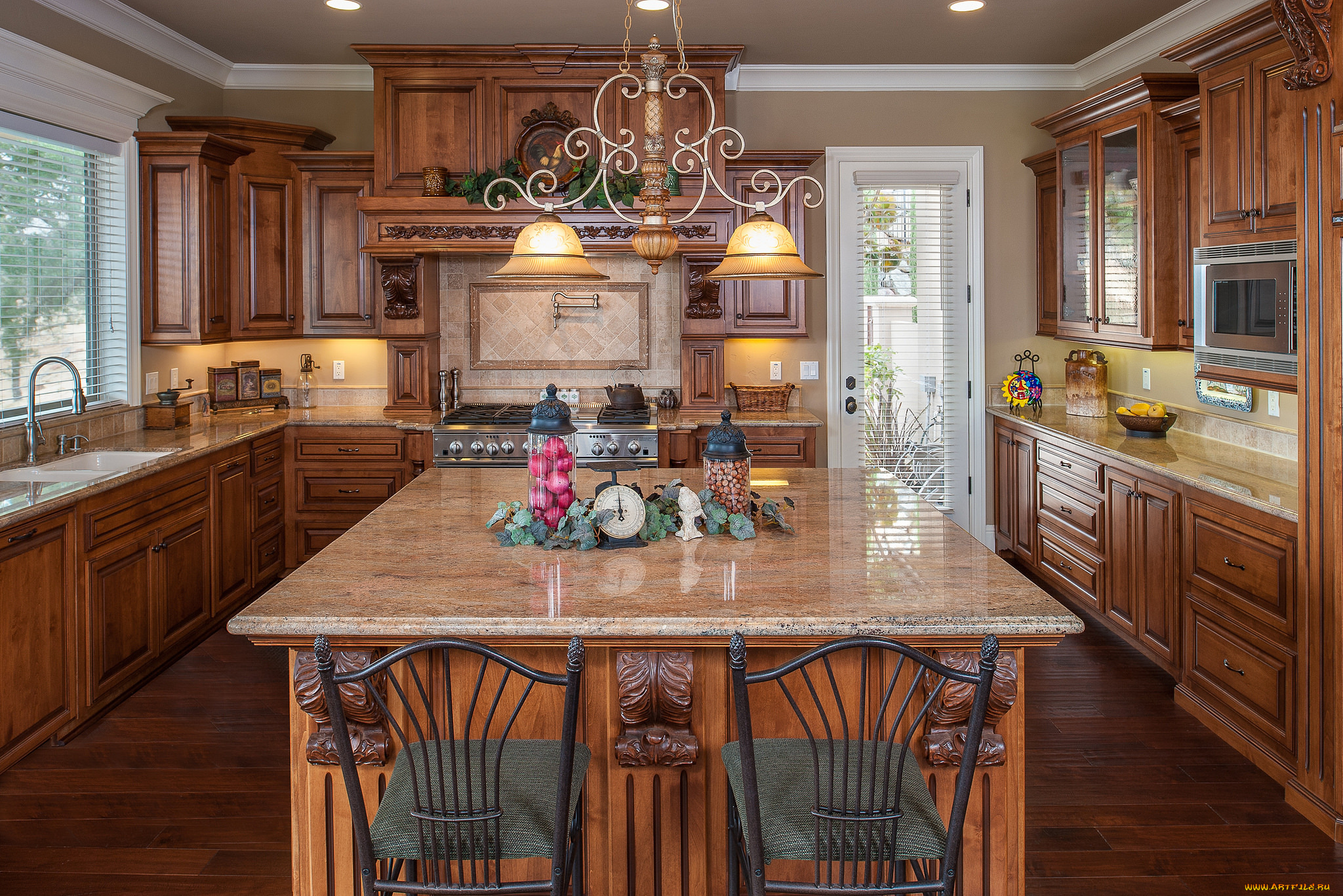 интерьер, столовая, стиль, дерево, мебель, люстра, кухня, декор, дизайн