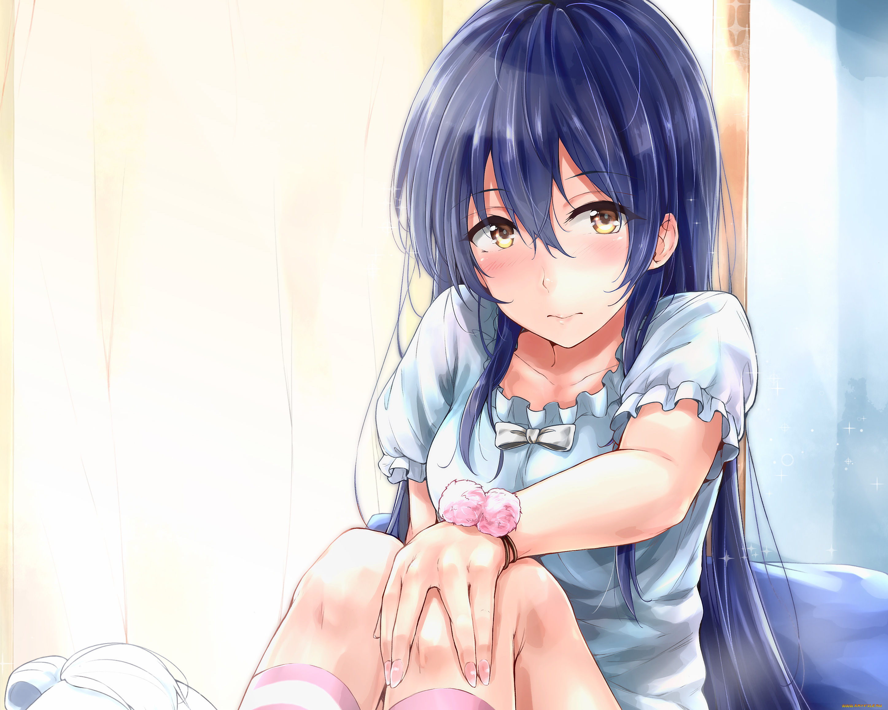 аниме, love, live, , school, idol, project, фон, взгляд, девушка