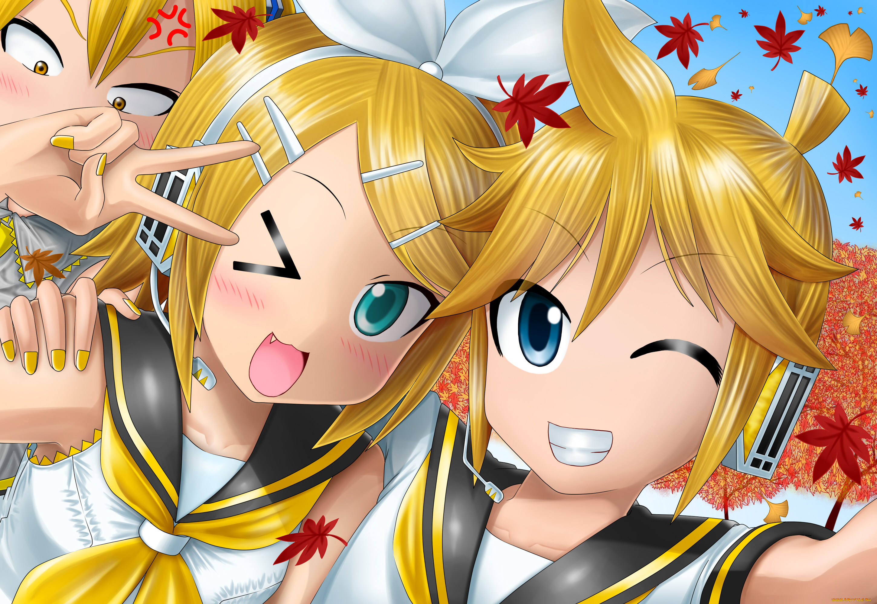 аниме, vocaloid, фон, взгляд, девушки