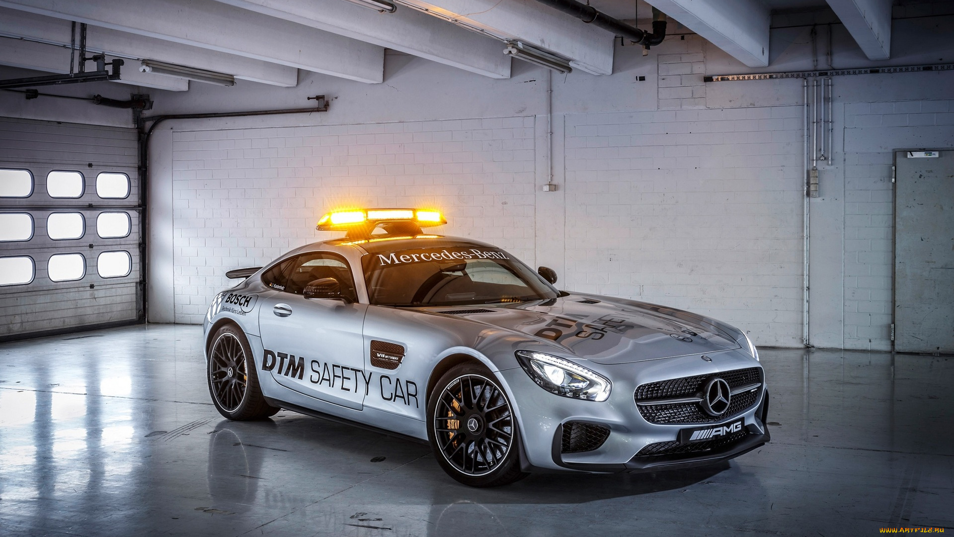 автомобили, mercedes-benz, бокс, мерседес, серебристый, мигалка